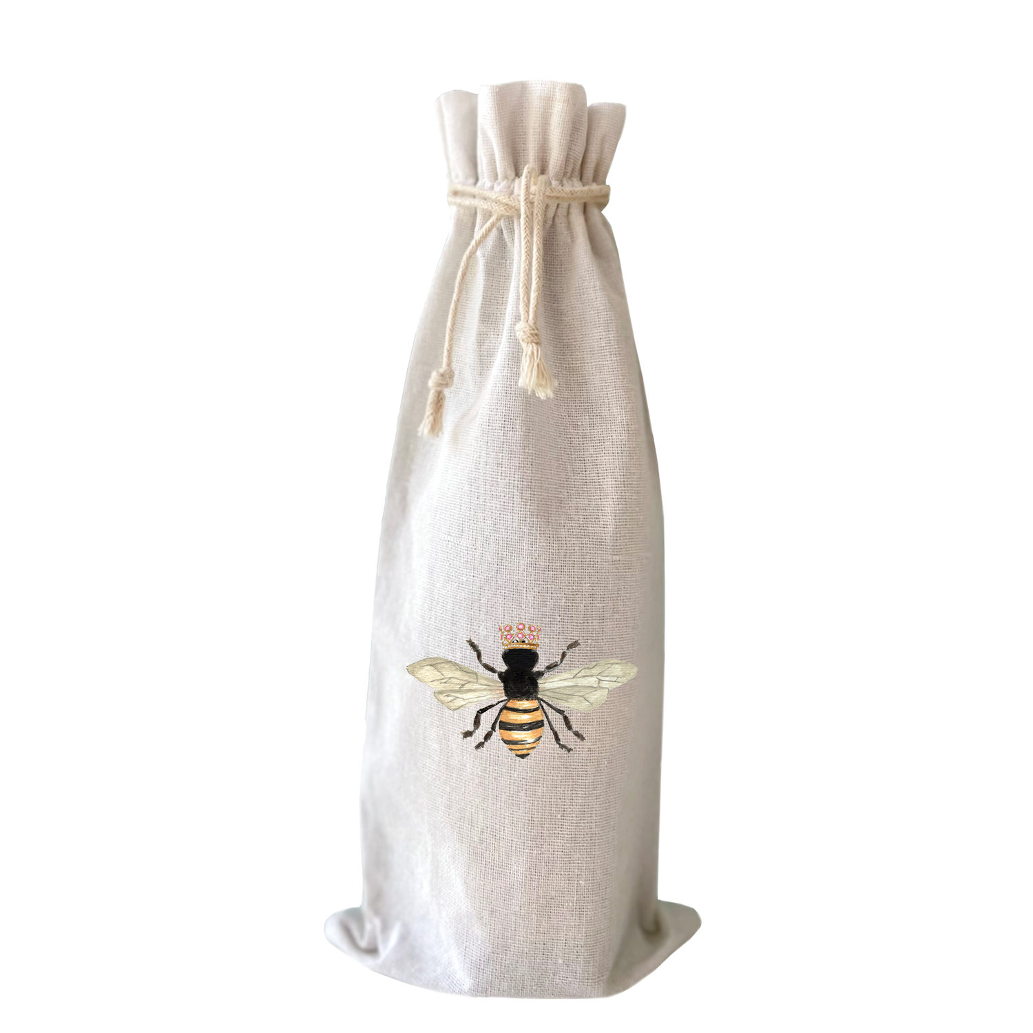 queen bee with crown wine bag