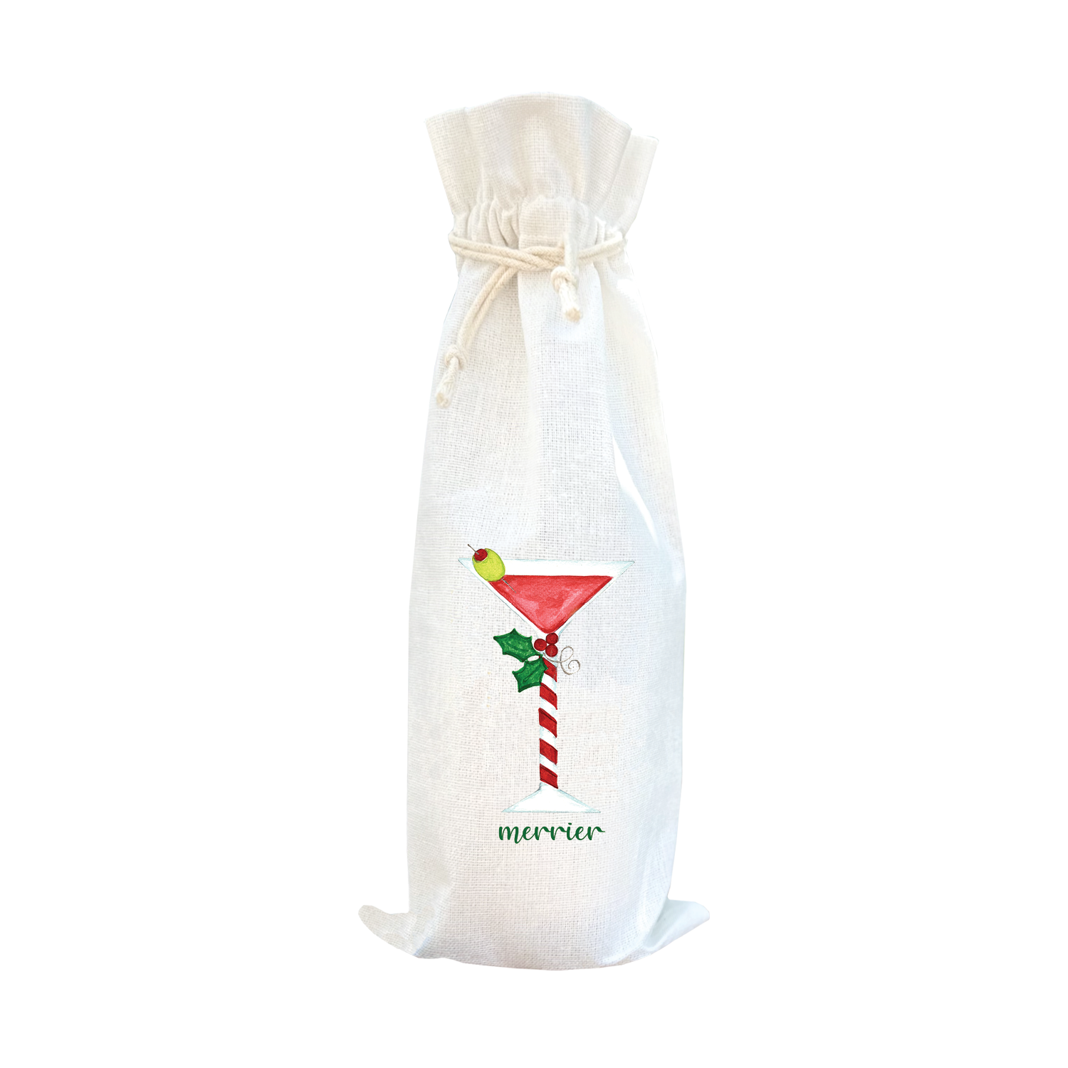merrier with martini wine bag