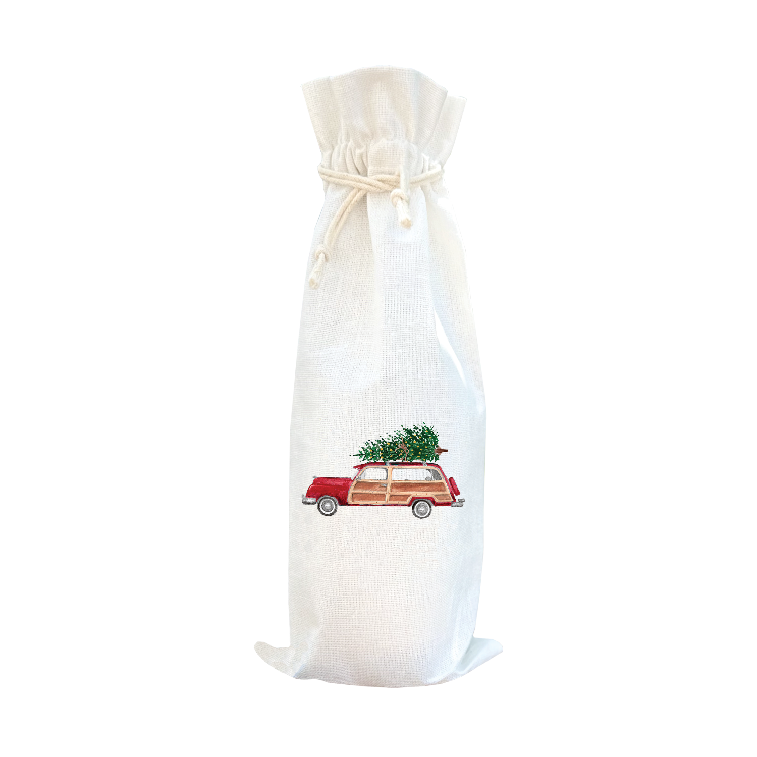 red woody with tree wine bag