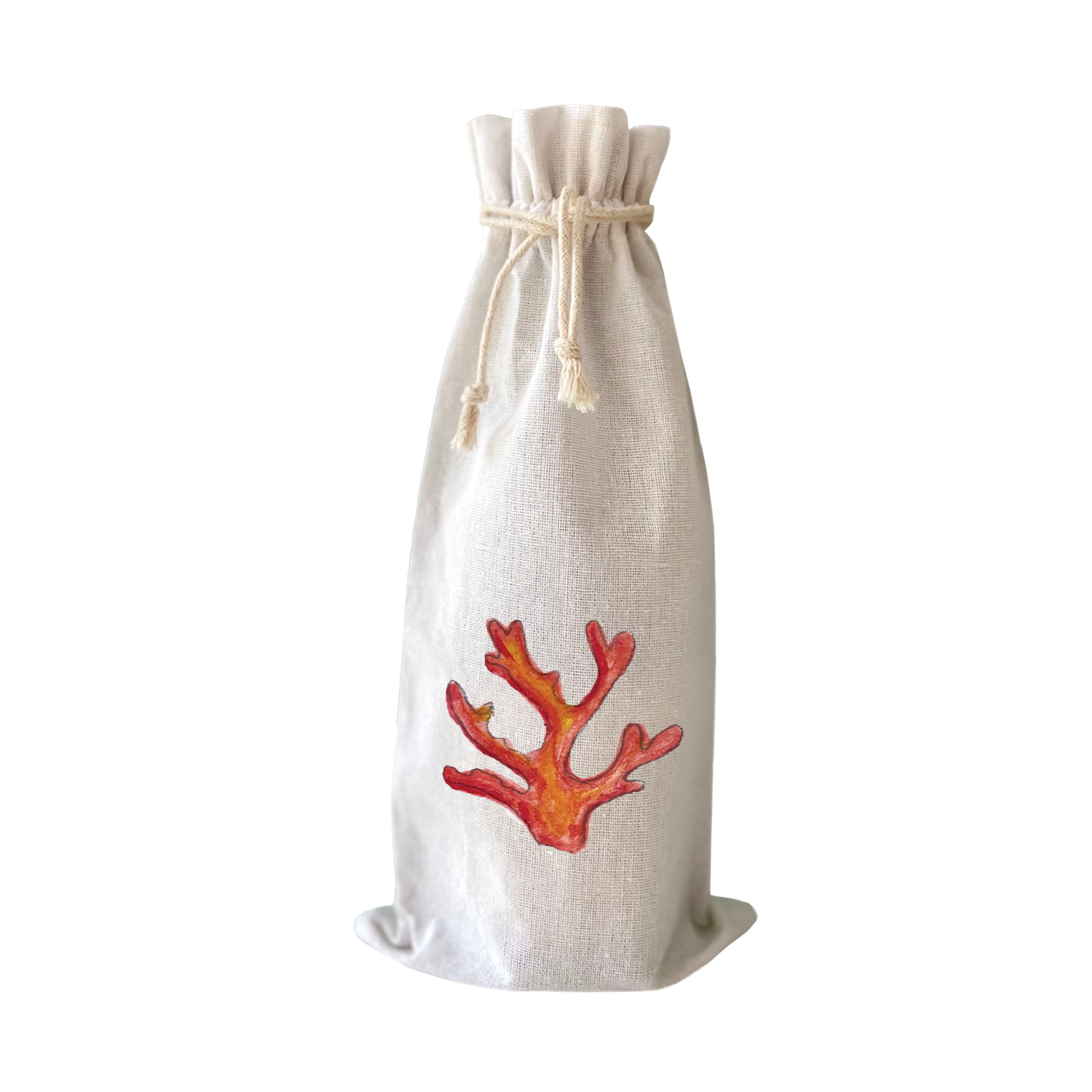 coral orange wine bag
