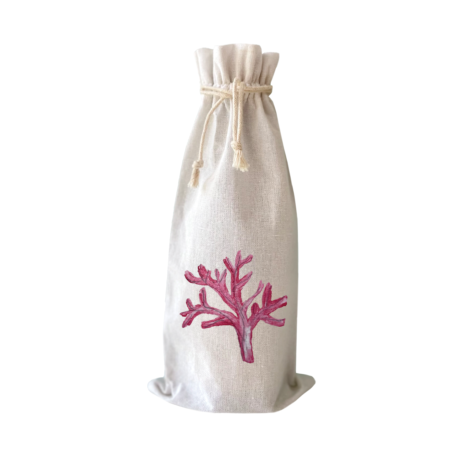 coral pink wine bag