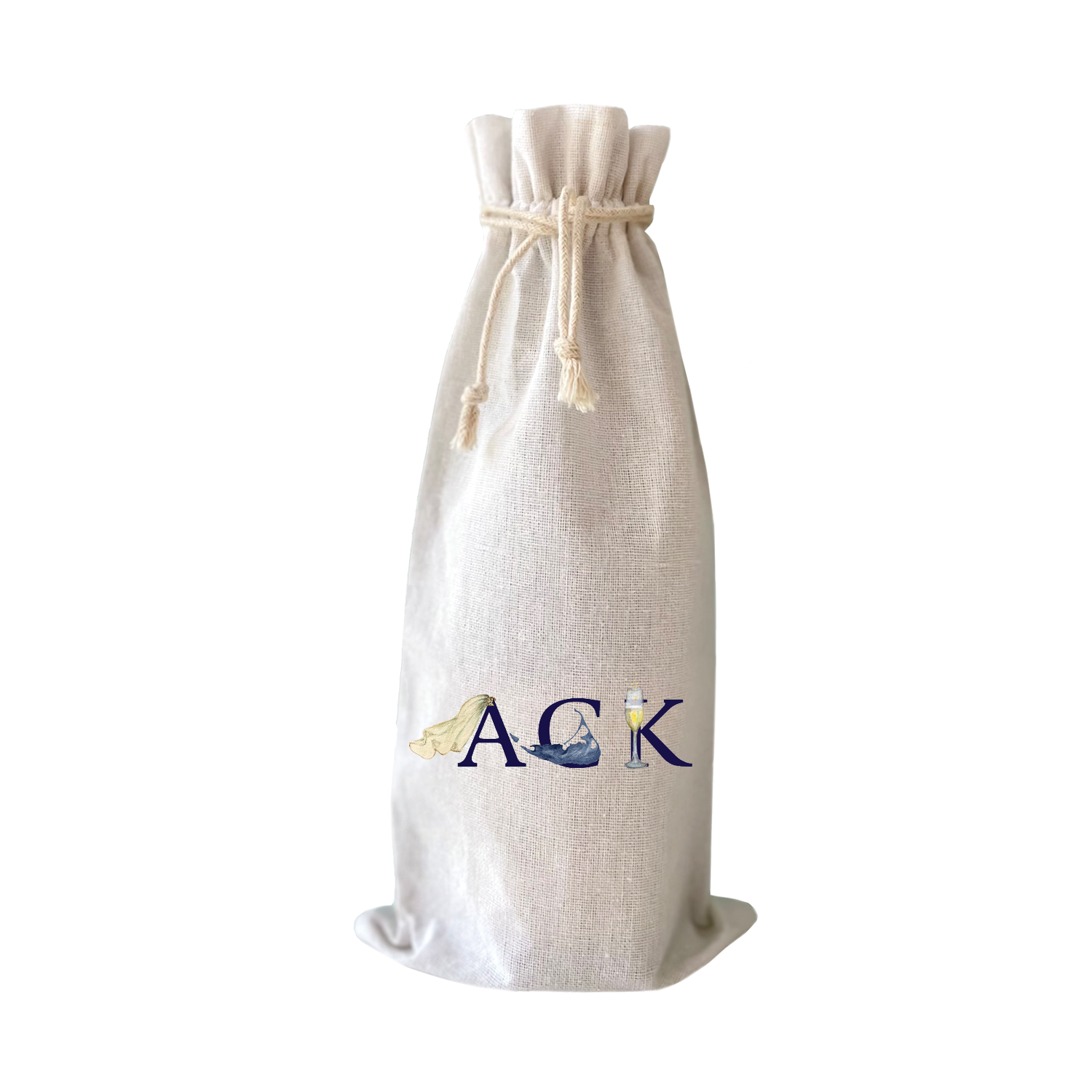 ACK wedding wine bag