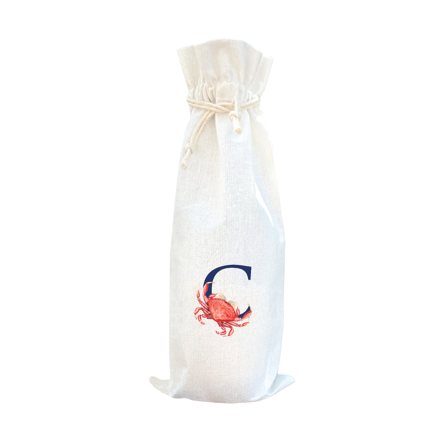 nautical alphabet - C wine bag