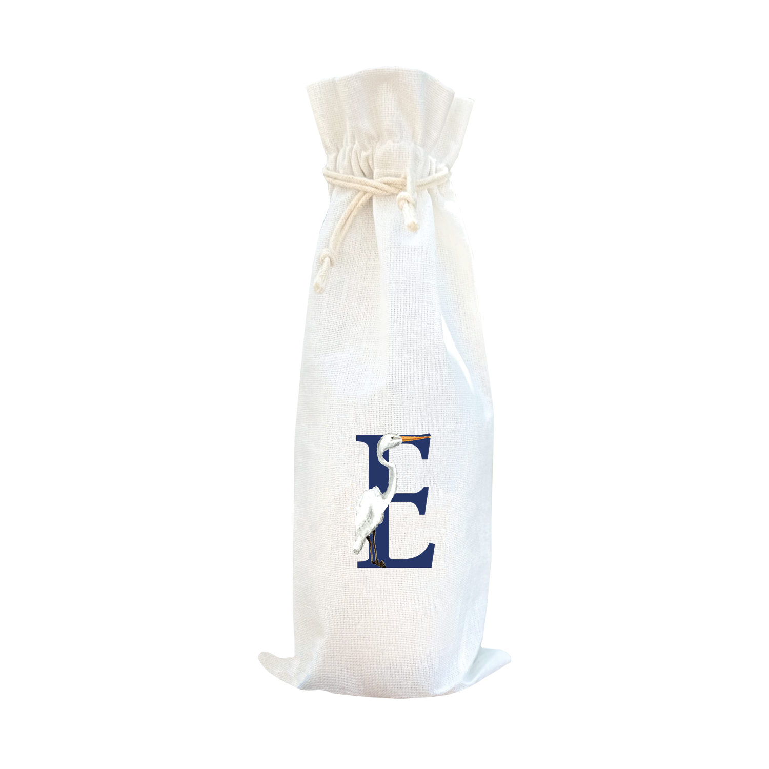nautical alphabet - E wine bag