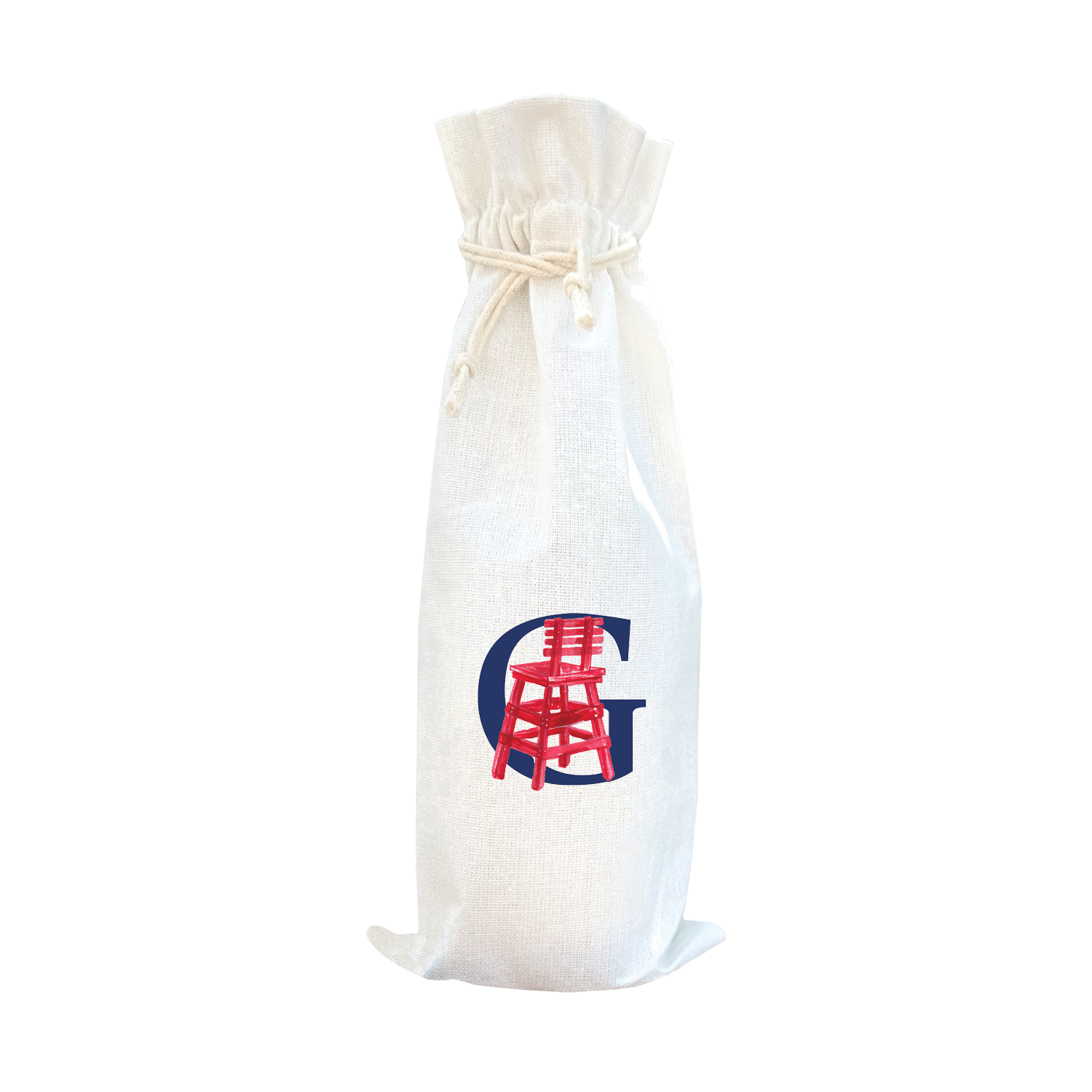 nautical alphabet - G wine bag