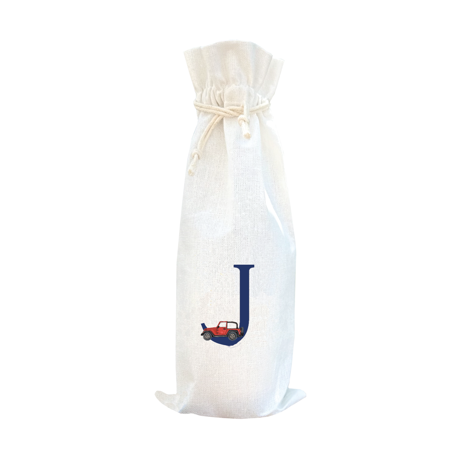 nautical alphabet - J wine bag