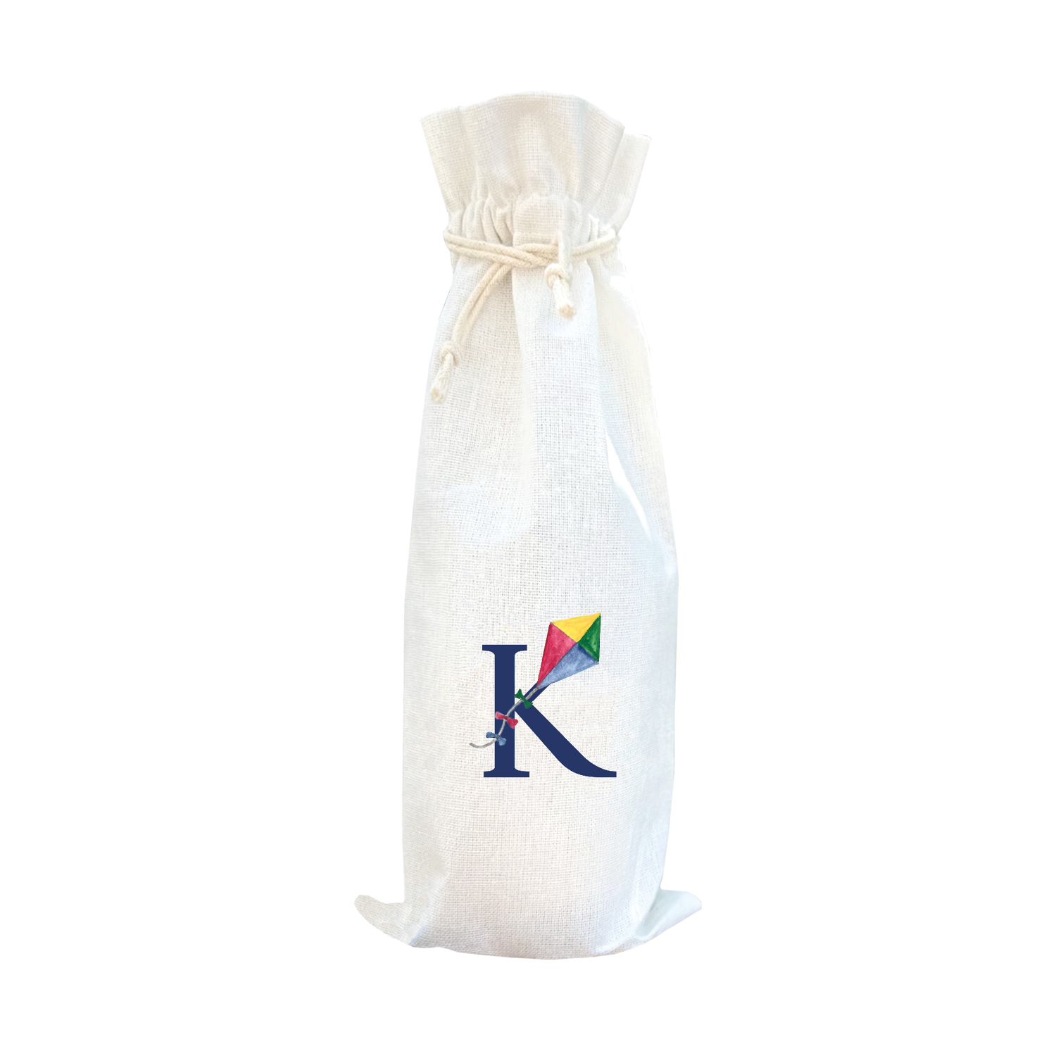 nautical alphabet - K wine bag