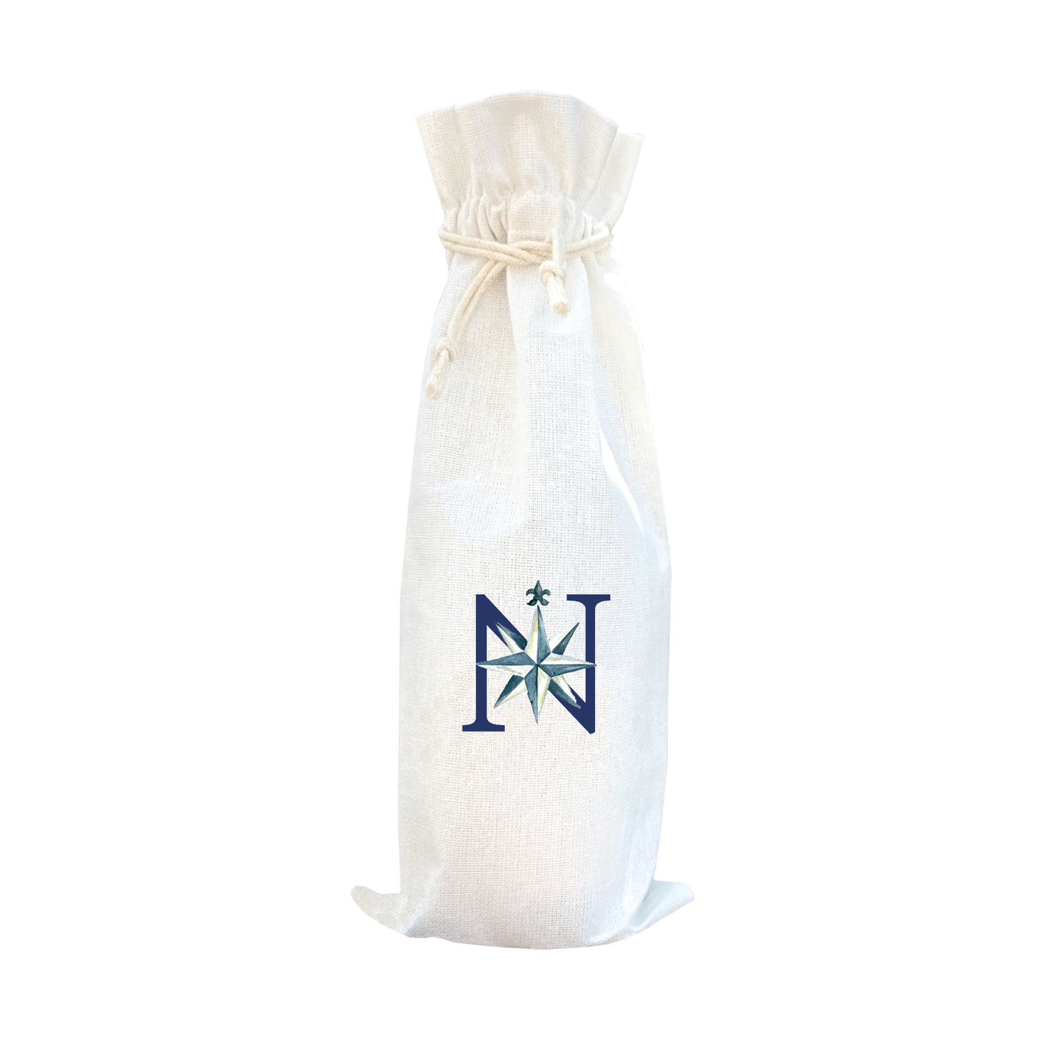 nautical alphabet - N wine bag