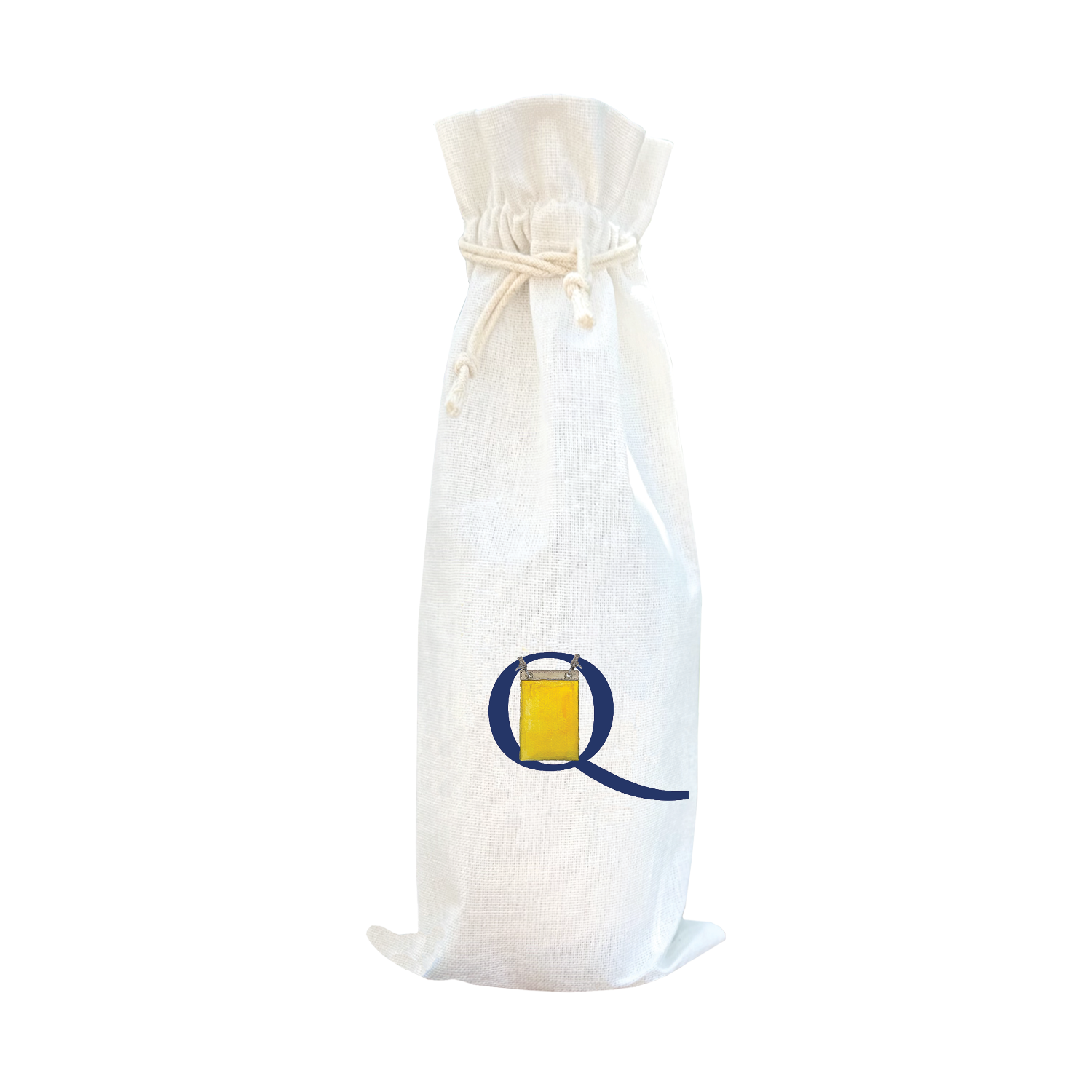 nautical alphabet - Q wine bag