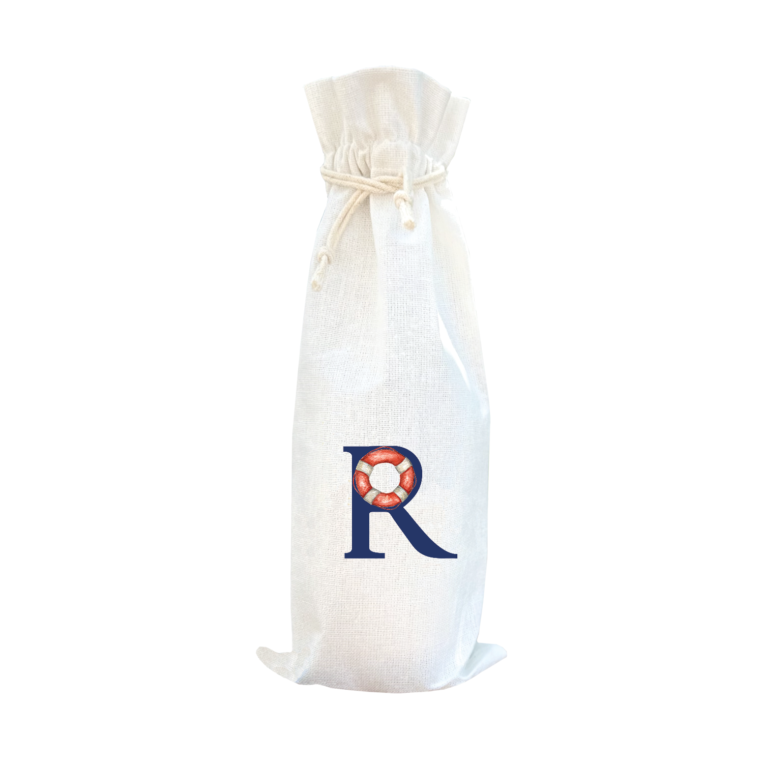 nautical alphabet - R wine bag