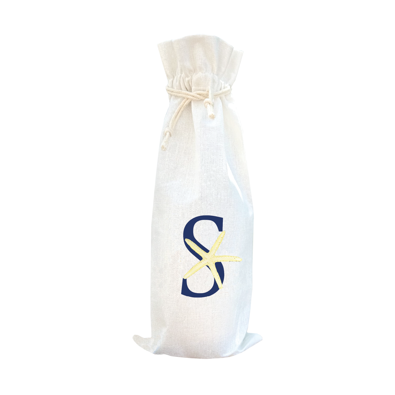 nautical alphabet - S wine bag