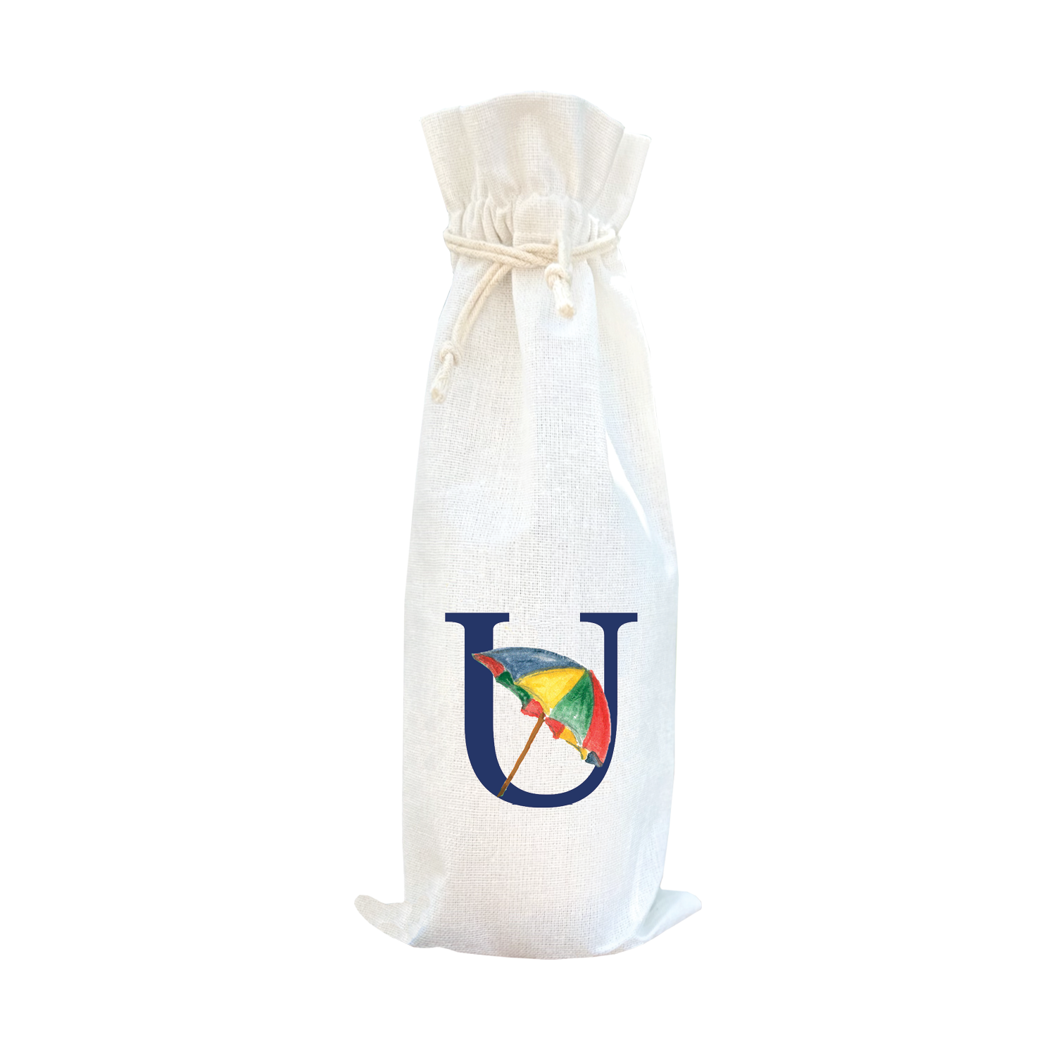 nautical alphabet - U wine bag