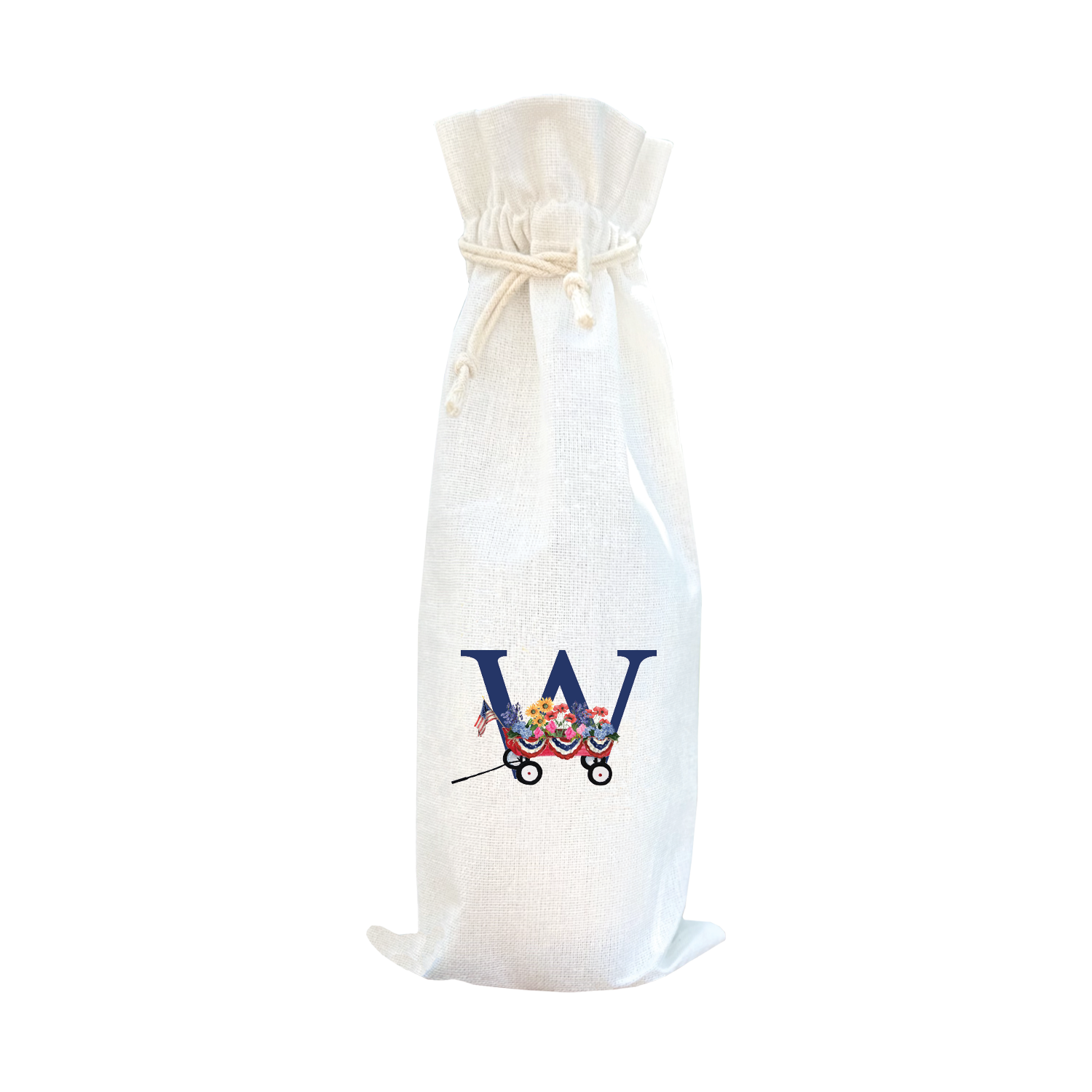 nautical alphabet - W wine bag