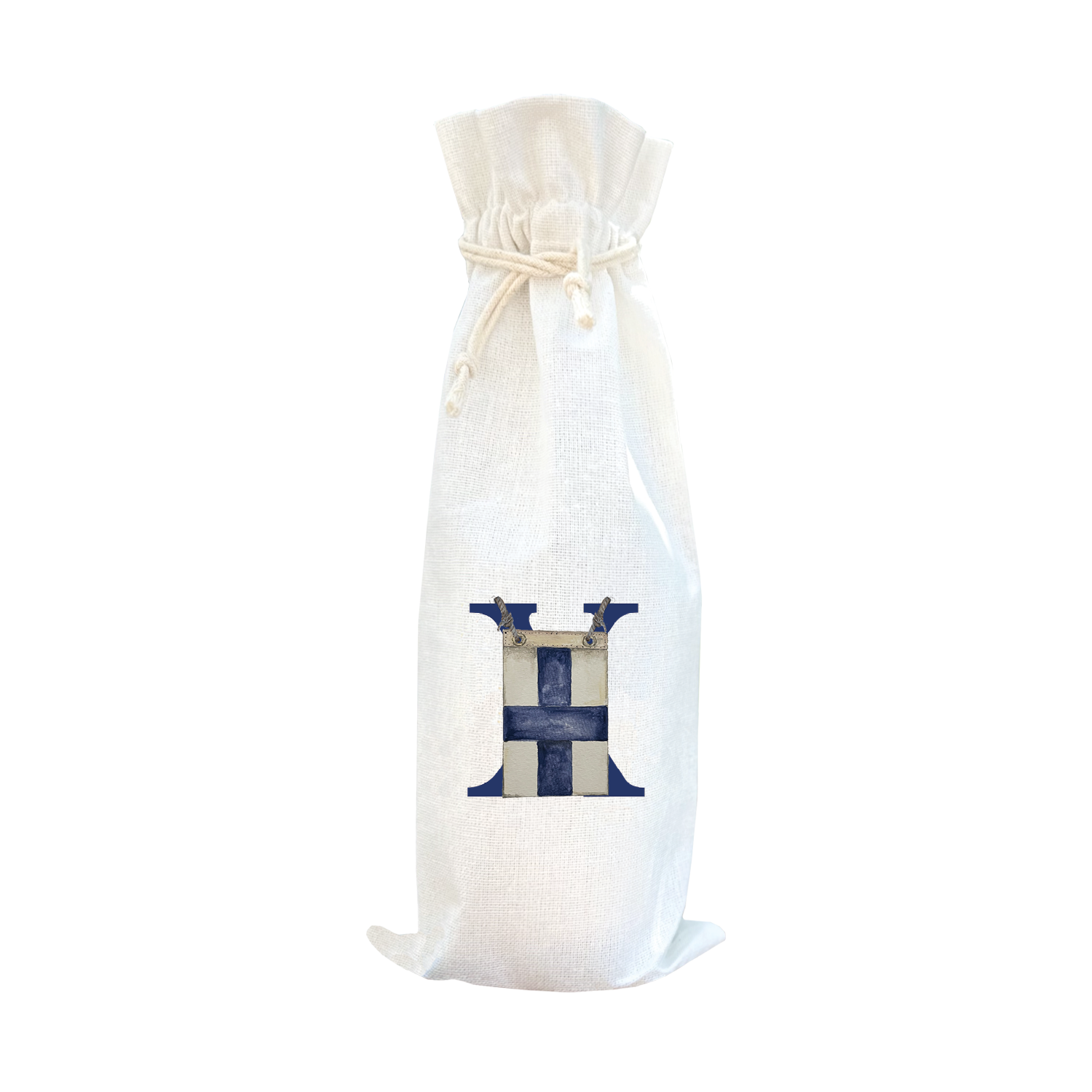 nautical alphabet - X wine bag