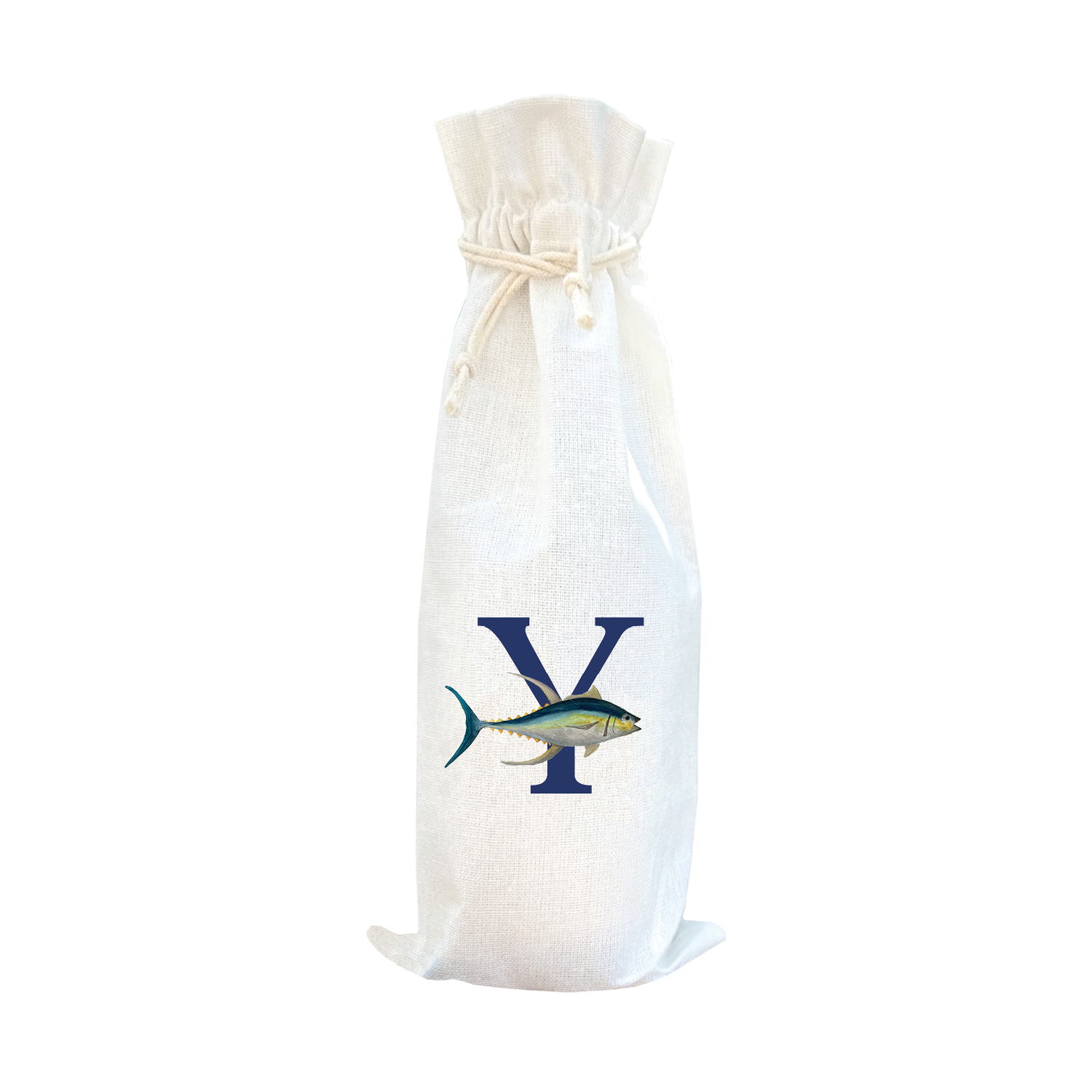 nautical alphabet - Y wine bag