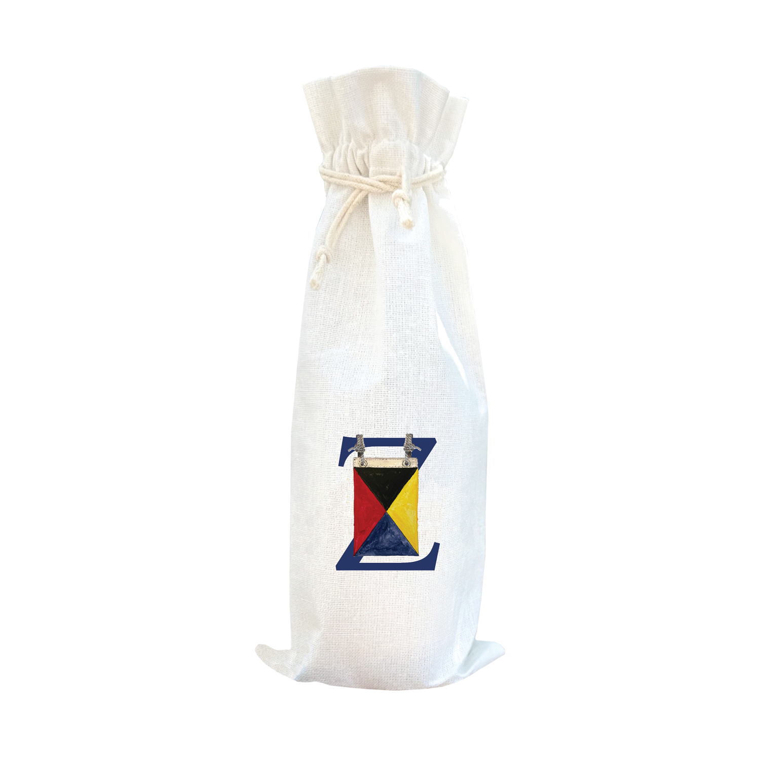nautical alphabet - Z wine bag