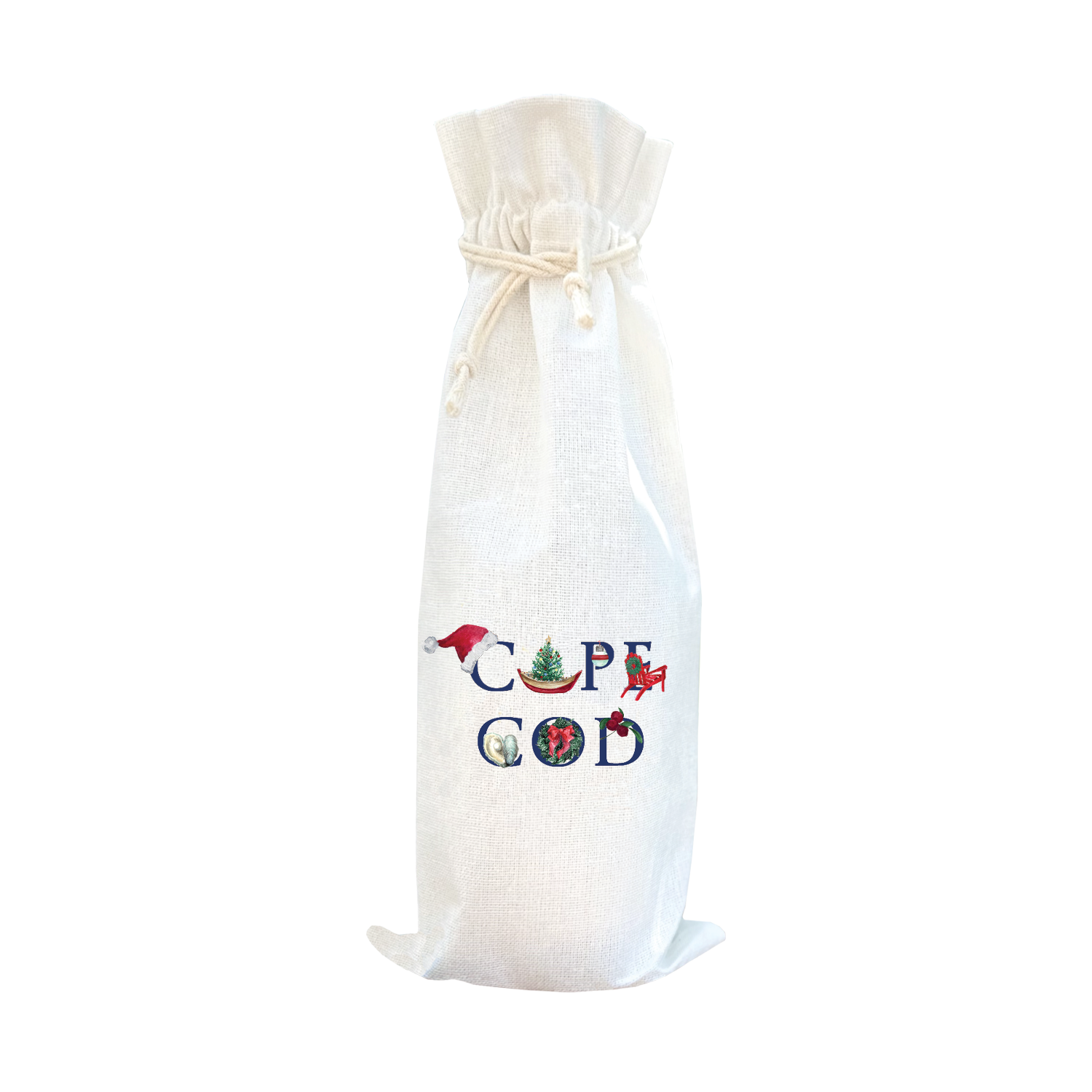 cape cod holiday wine bag