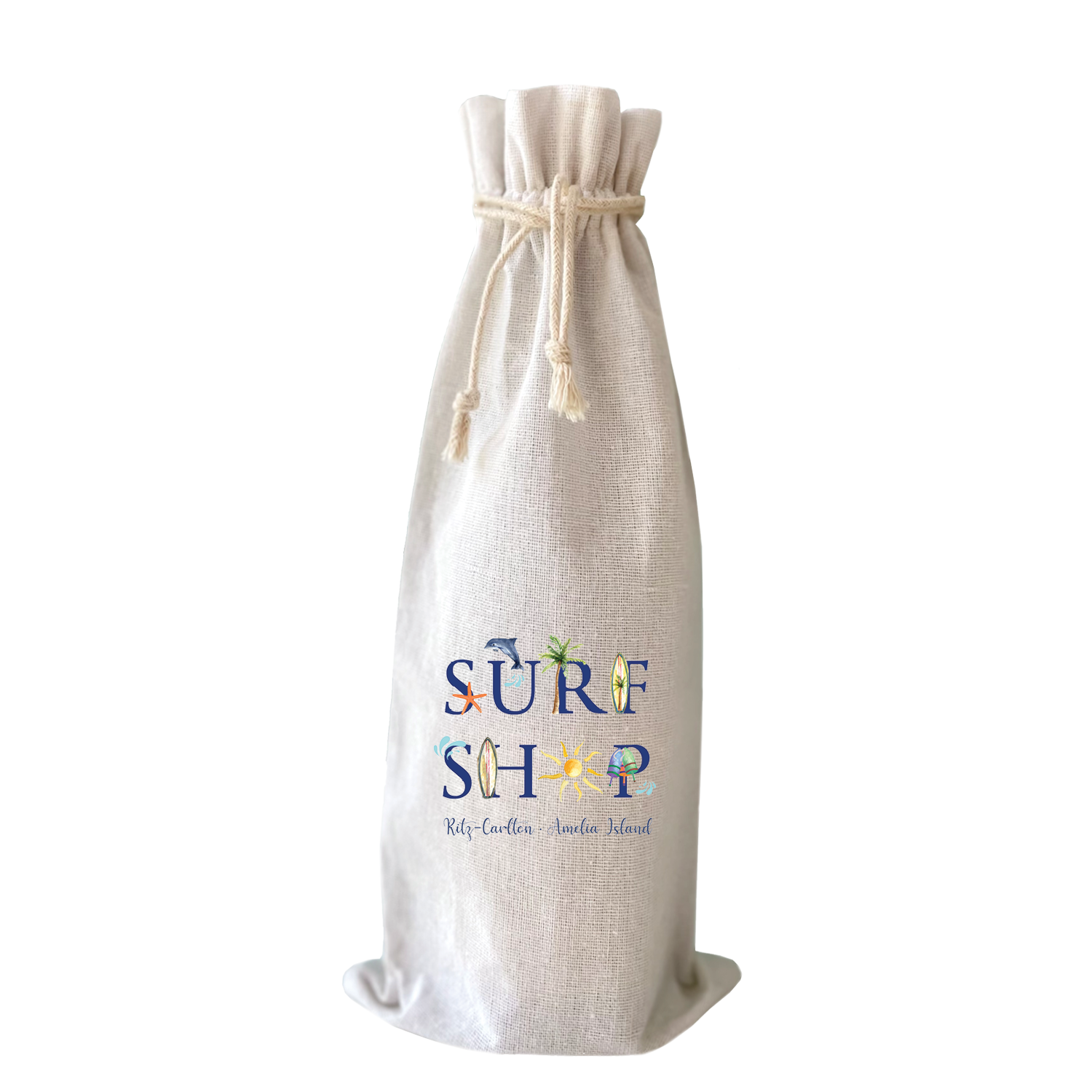 surf shop ritz carlton wine bag