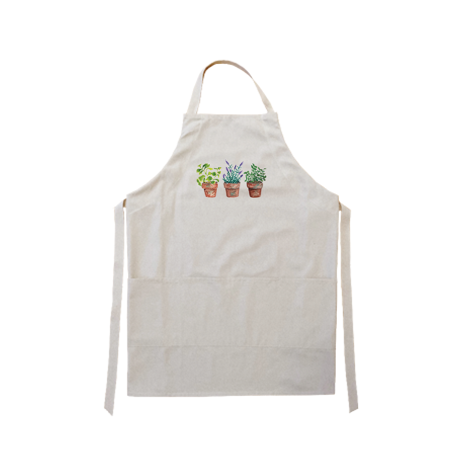 herbs in pot apron