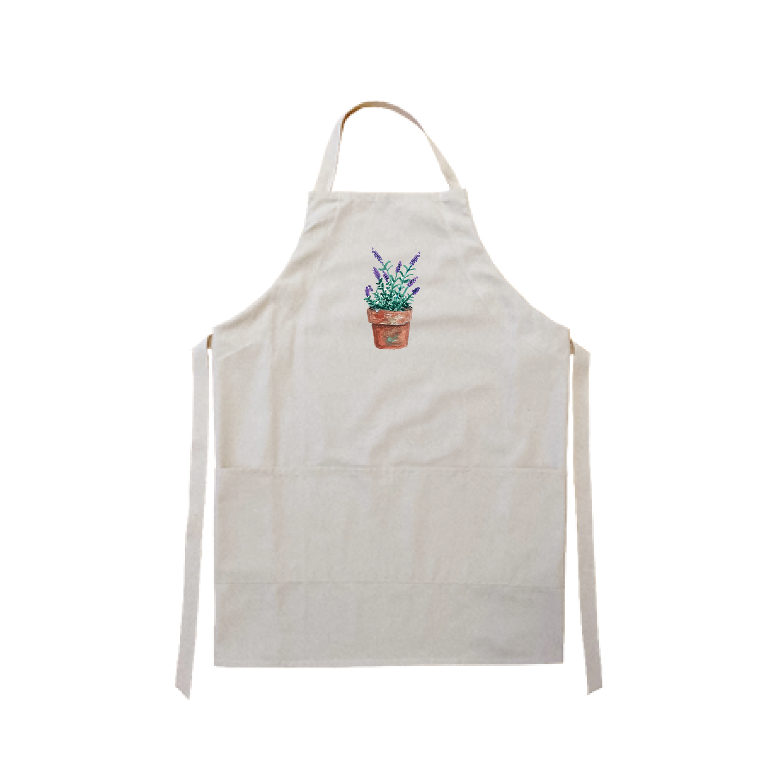 lavender in pot apron