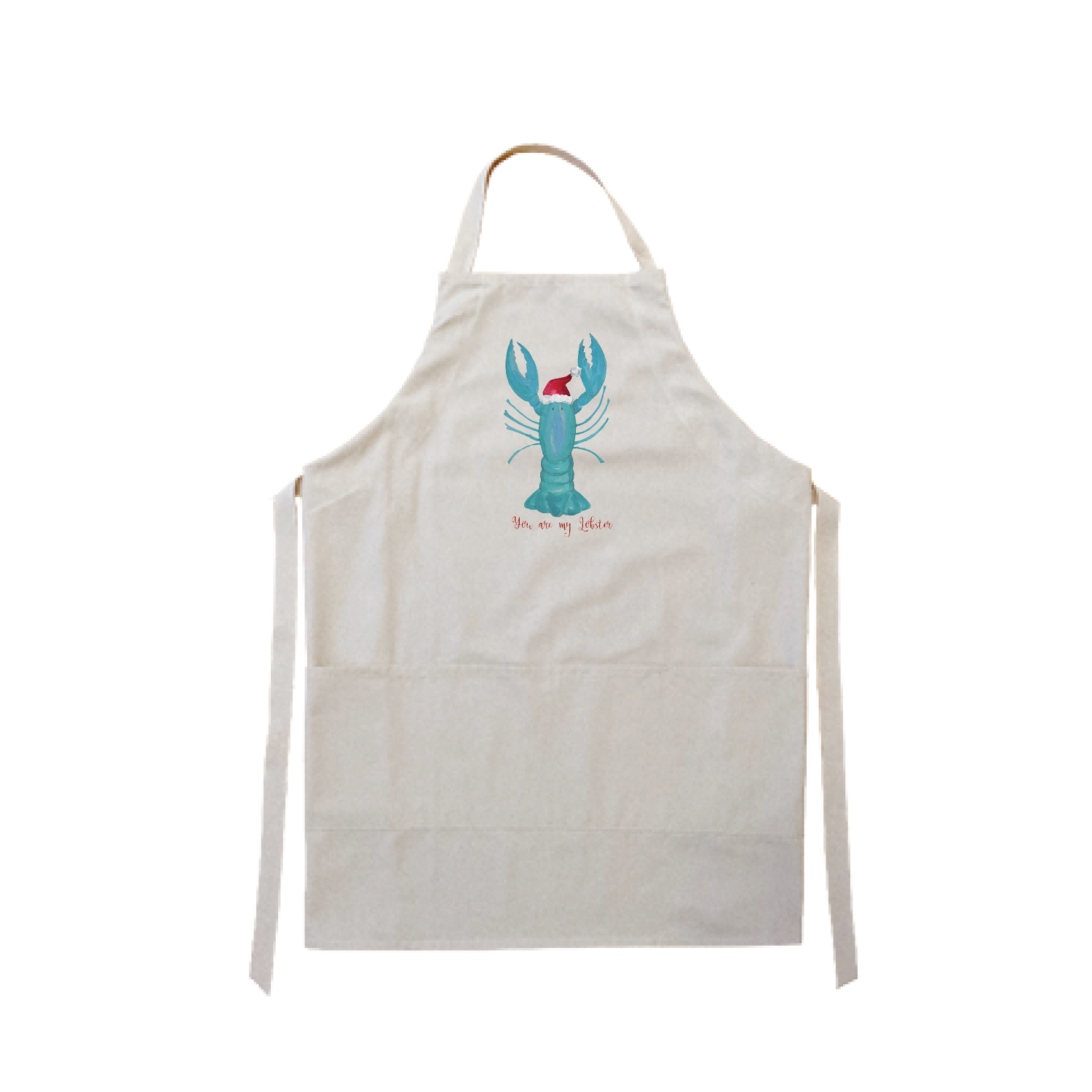 lobster cooked santa hat apron
