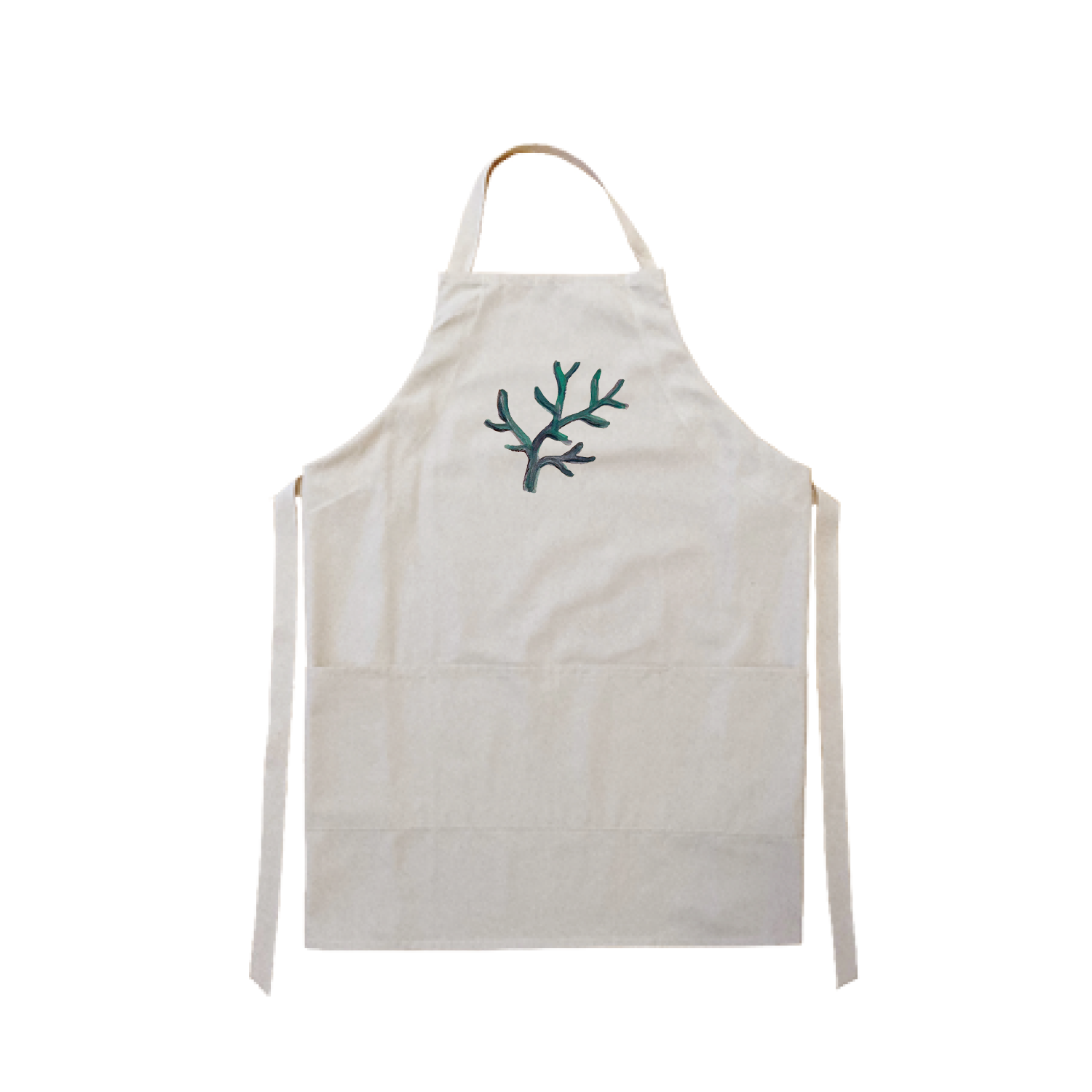 coral seafoam apron