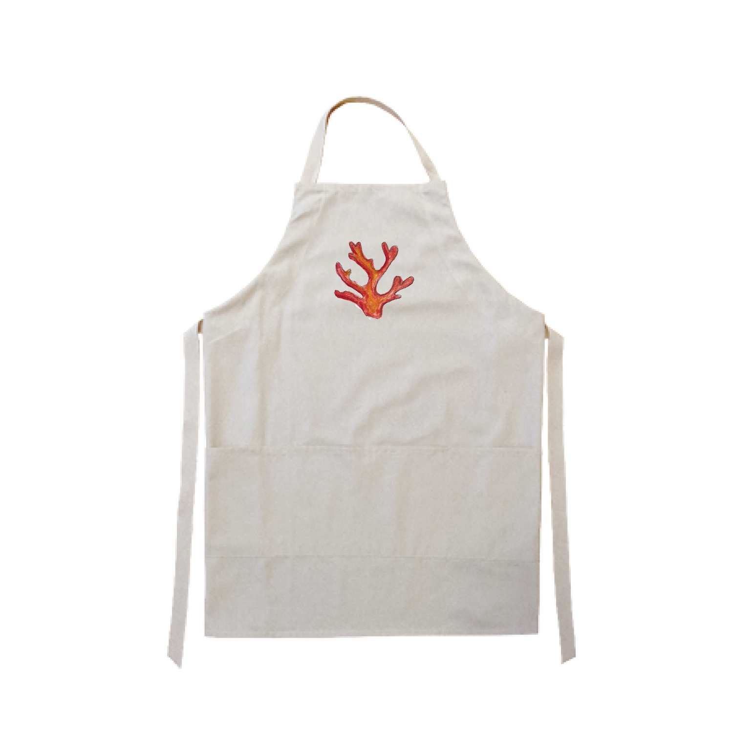 coral orange apron