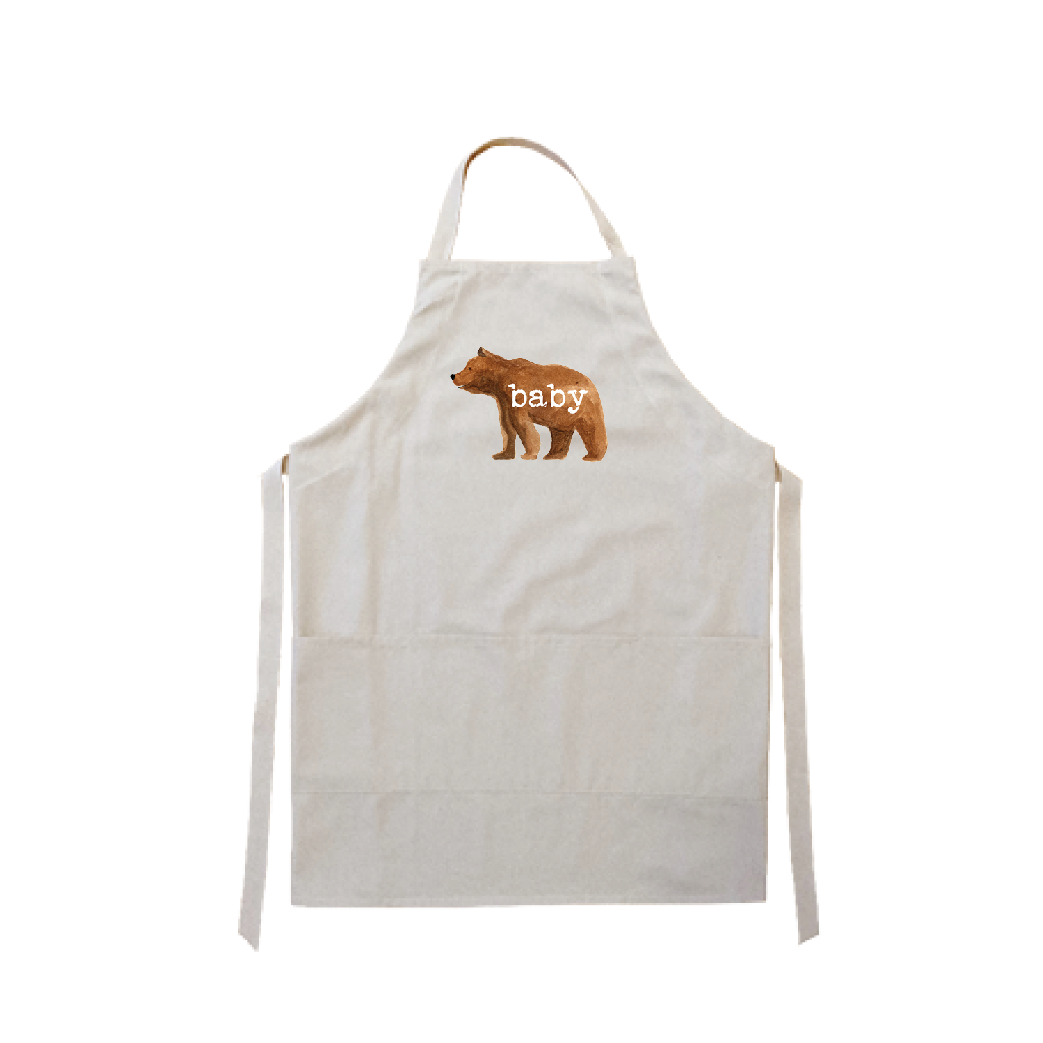 baby text bear apron