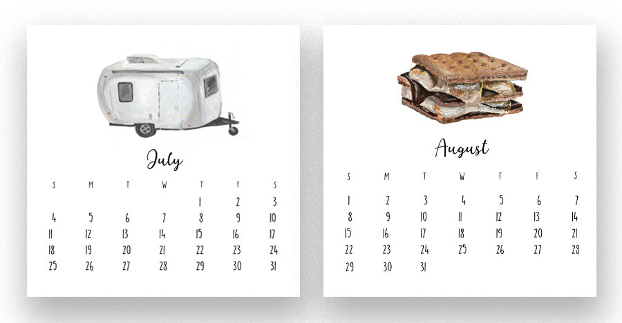2027 Favorites Desk Calendar with stand TLD original art