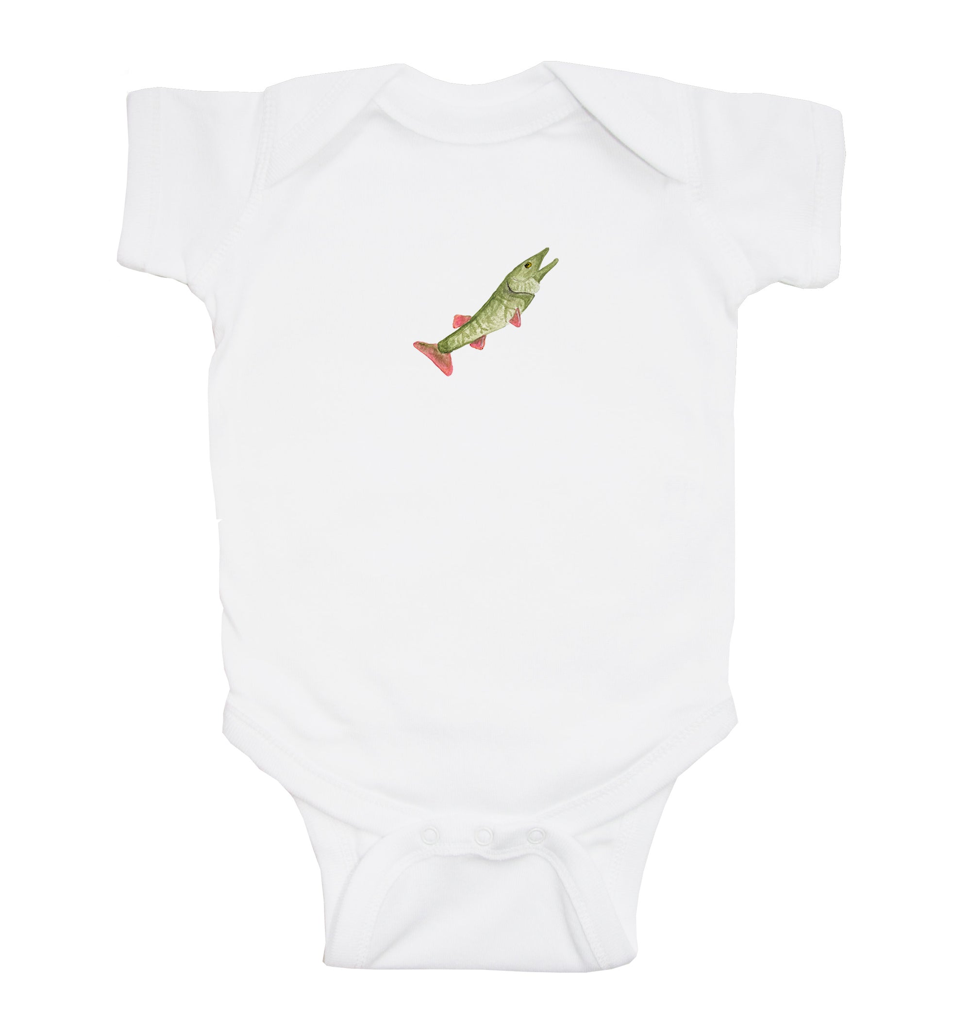 muskellunge muskie fish baby snap up short sleeve