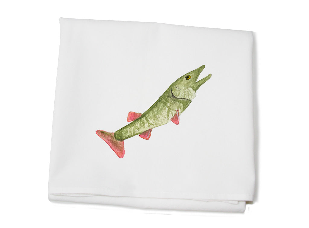 muskellunge muskie fish flour sack towel