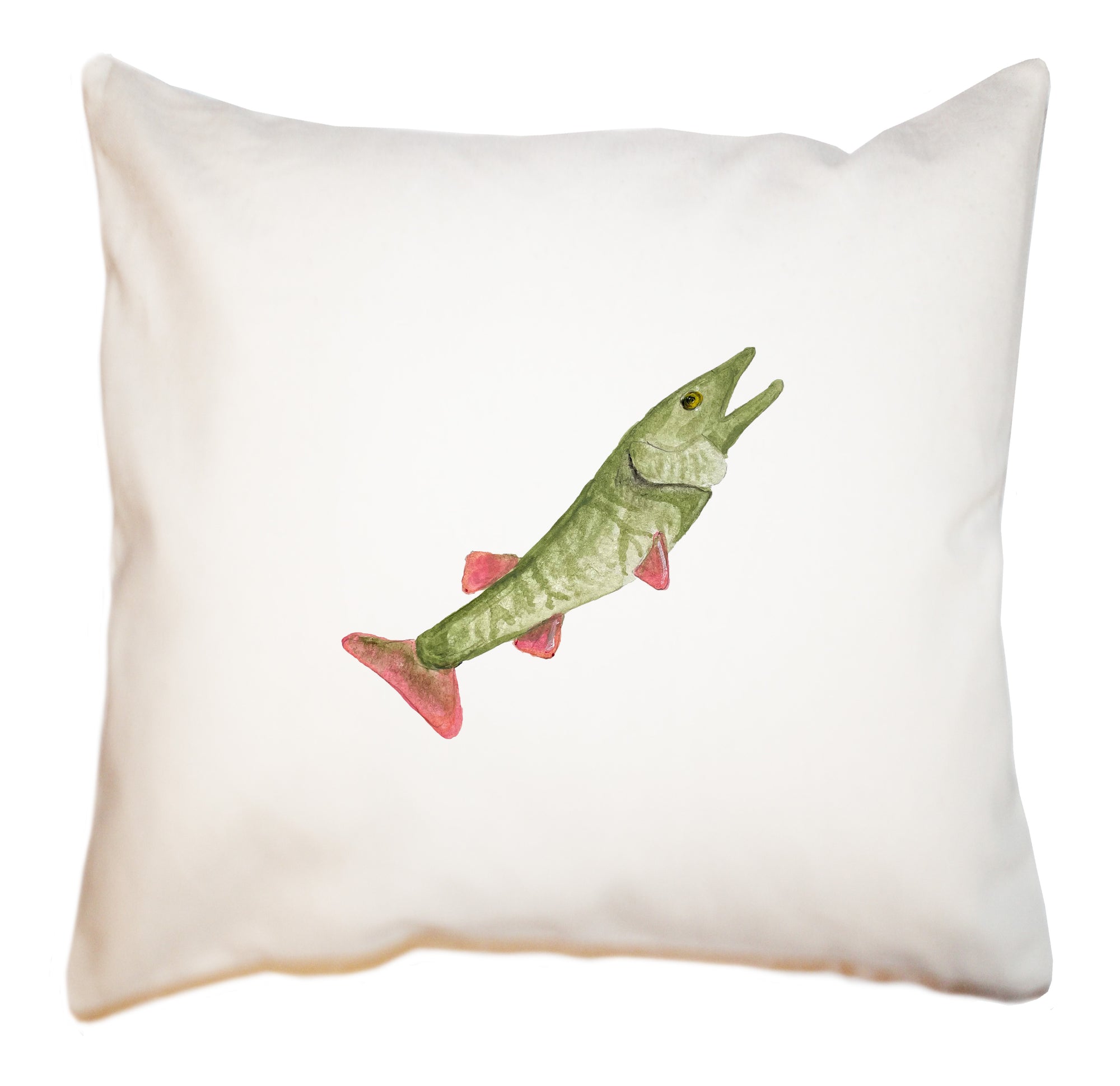 muskellunge muskie fish square pillow