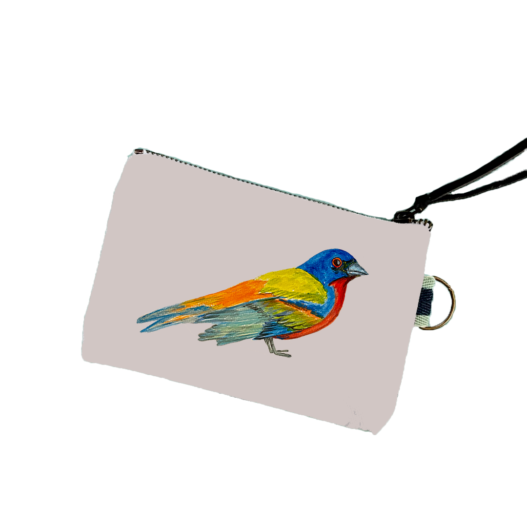 painted bunting mini zip