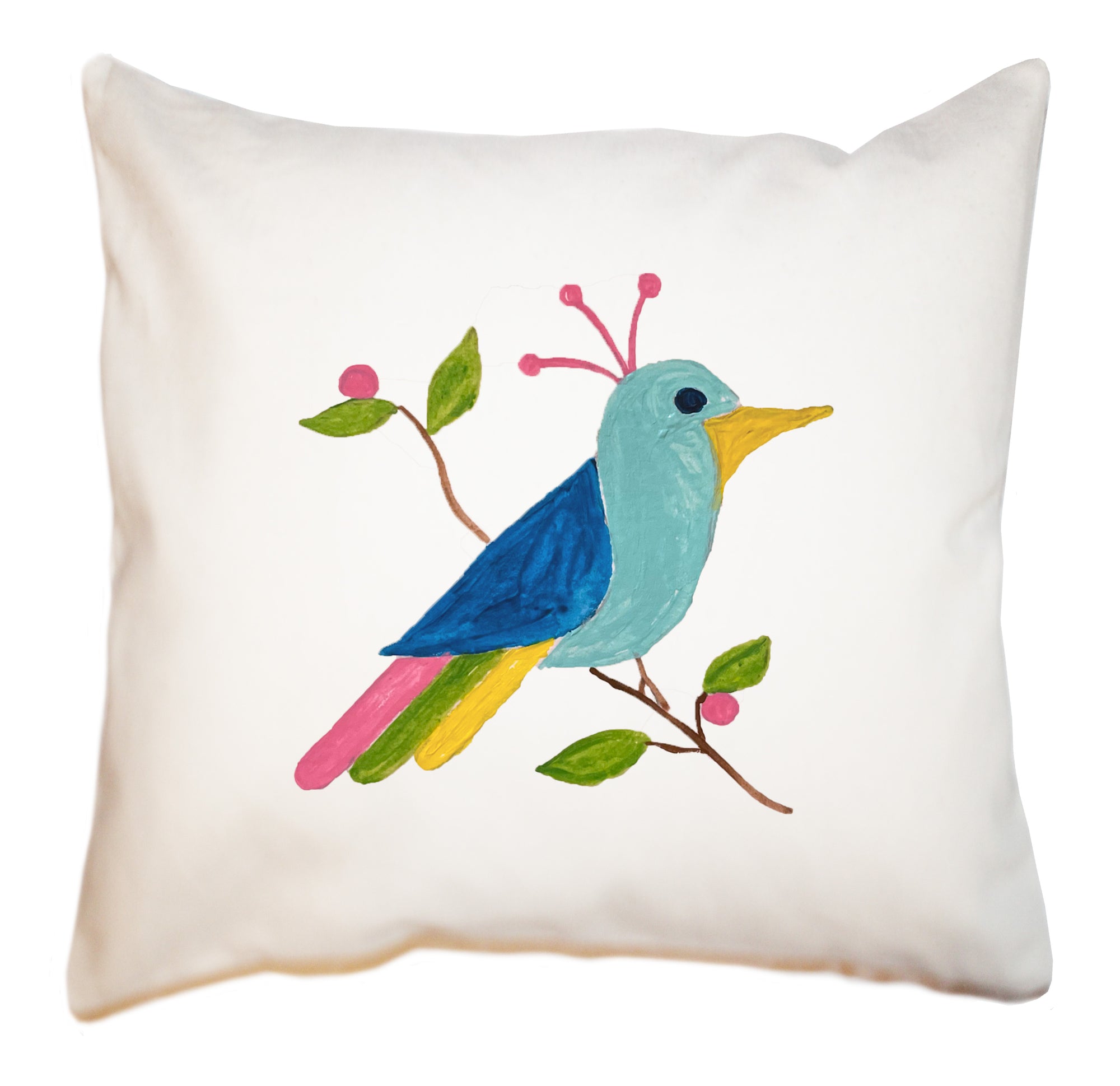 mahjong bird square pillow