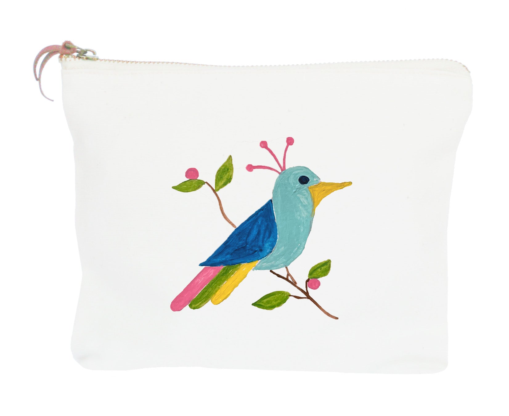mahjong bird zipper pouch