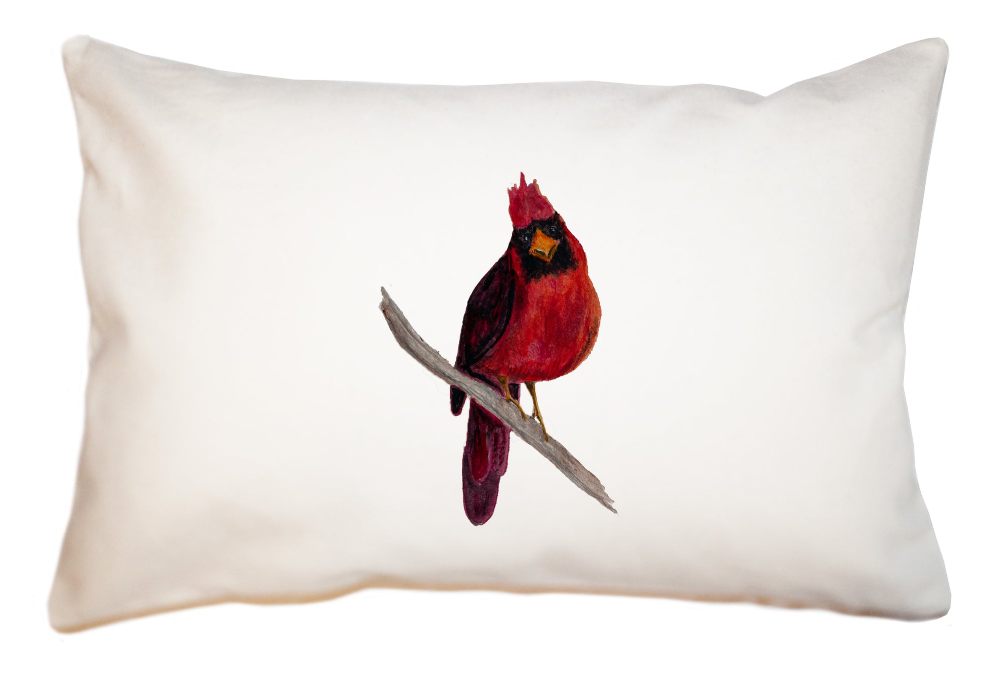happy cardinal large rectangle pillow