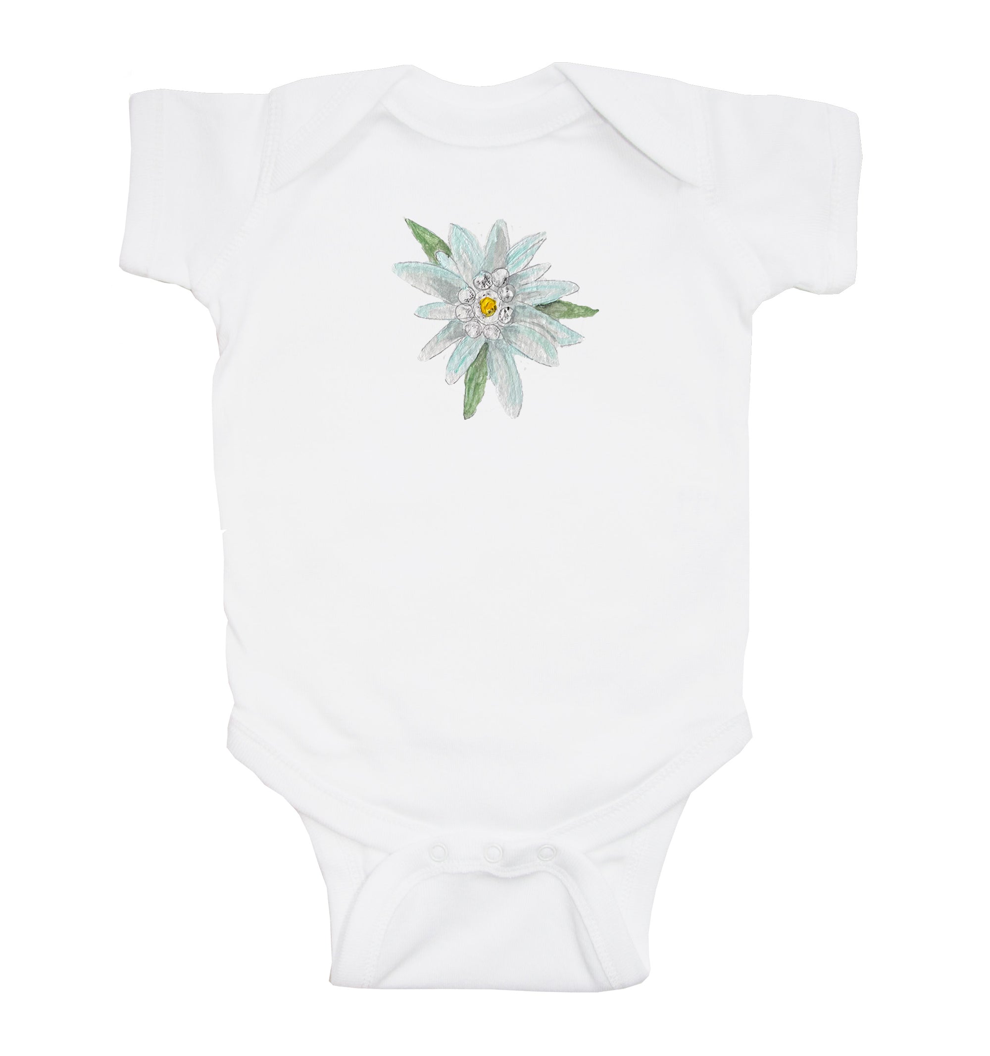 edelweiss baby snap up short sleeve