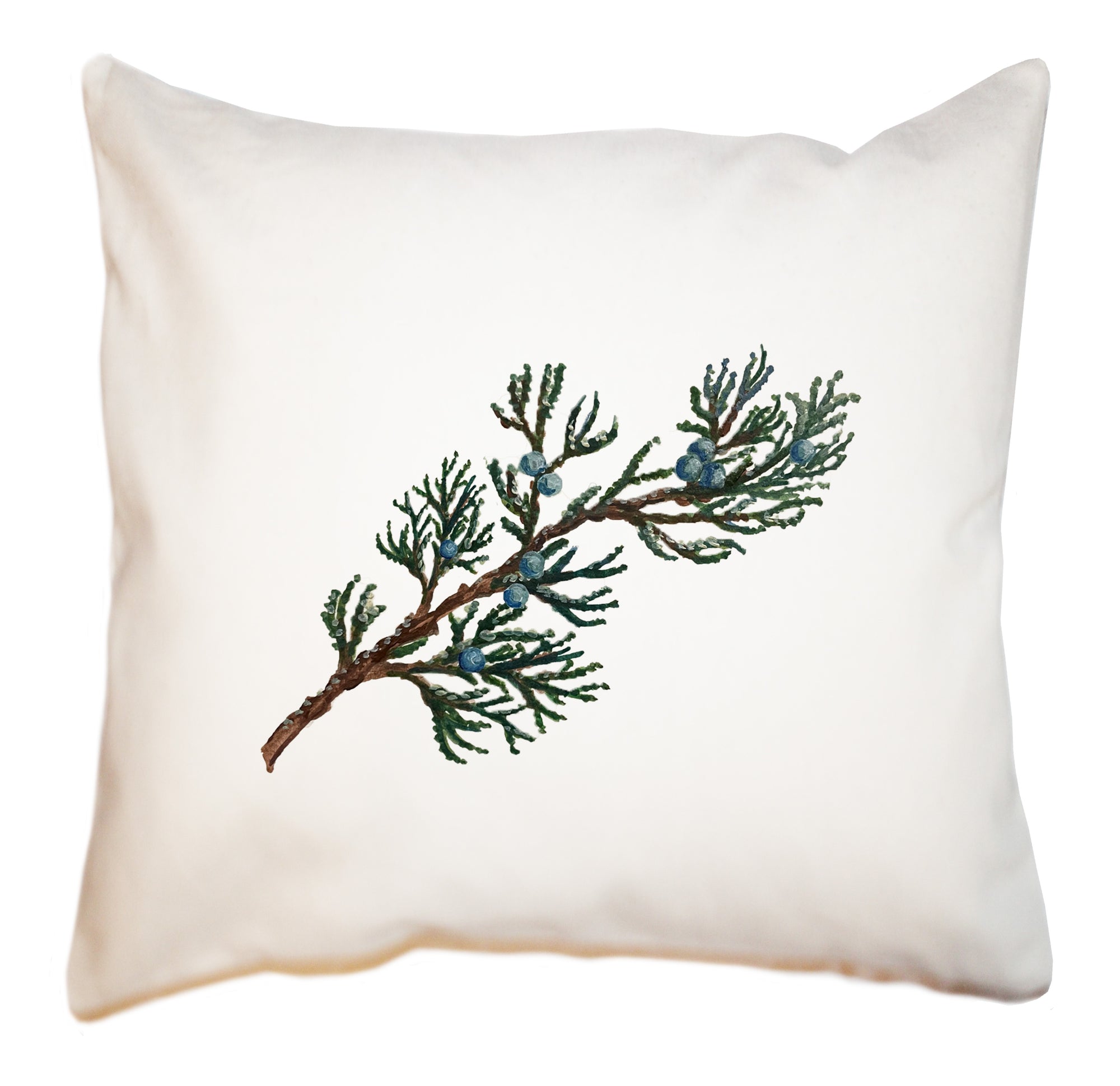 juniper branch square pillow
