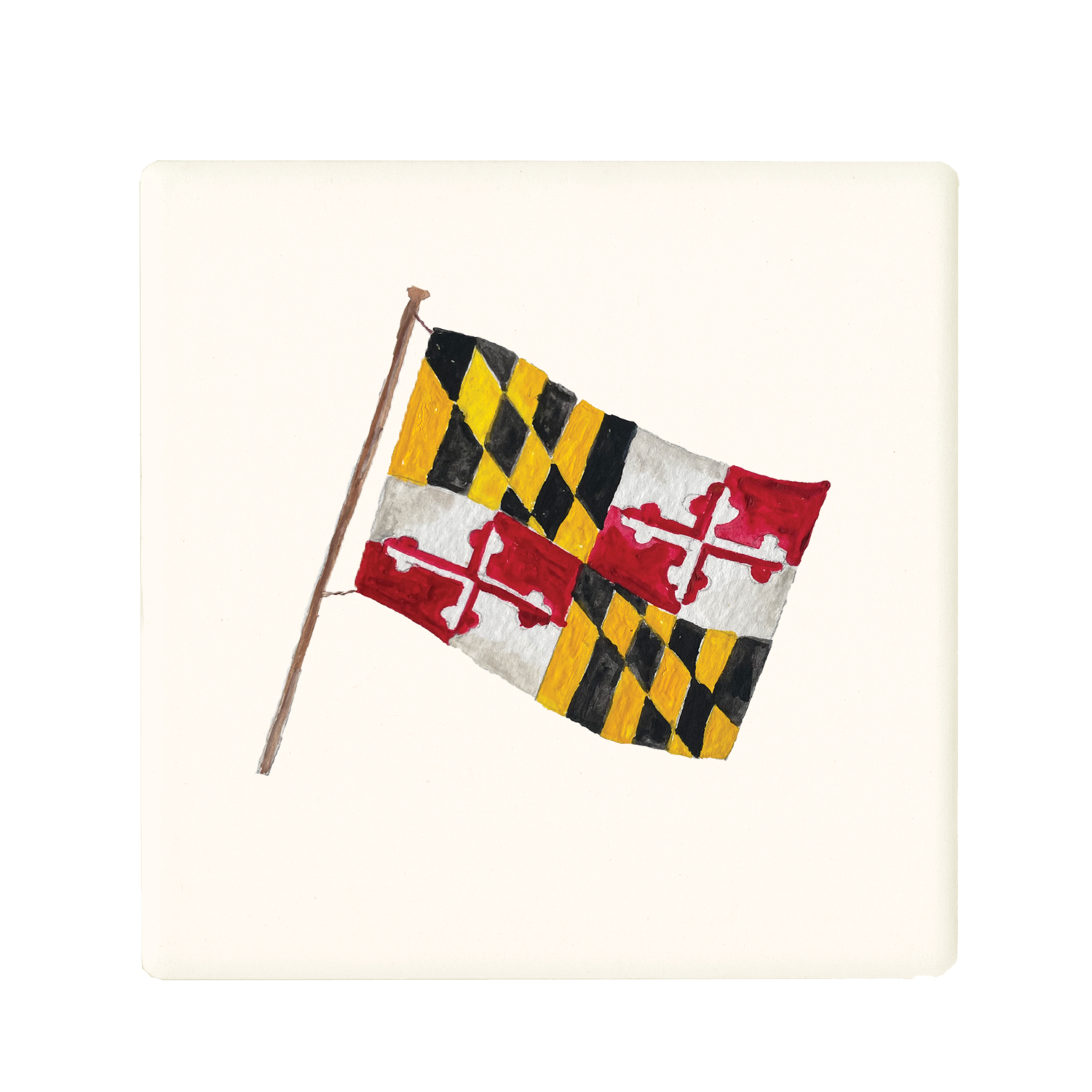 maryland flag coaster