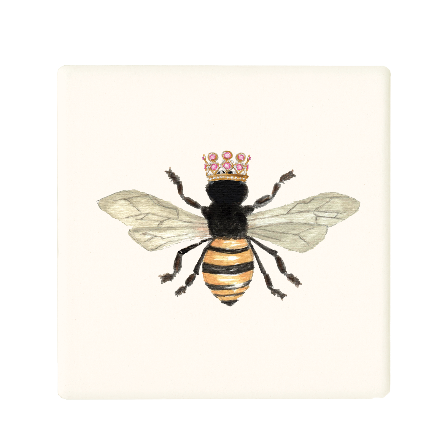 queen bee with crown coaster