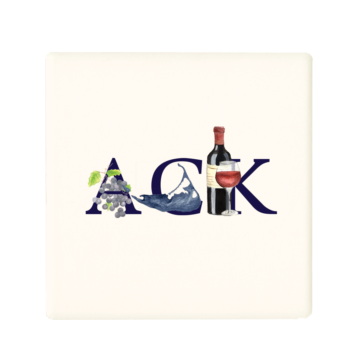 ACK wine coaster