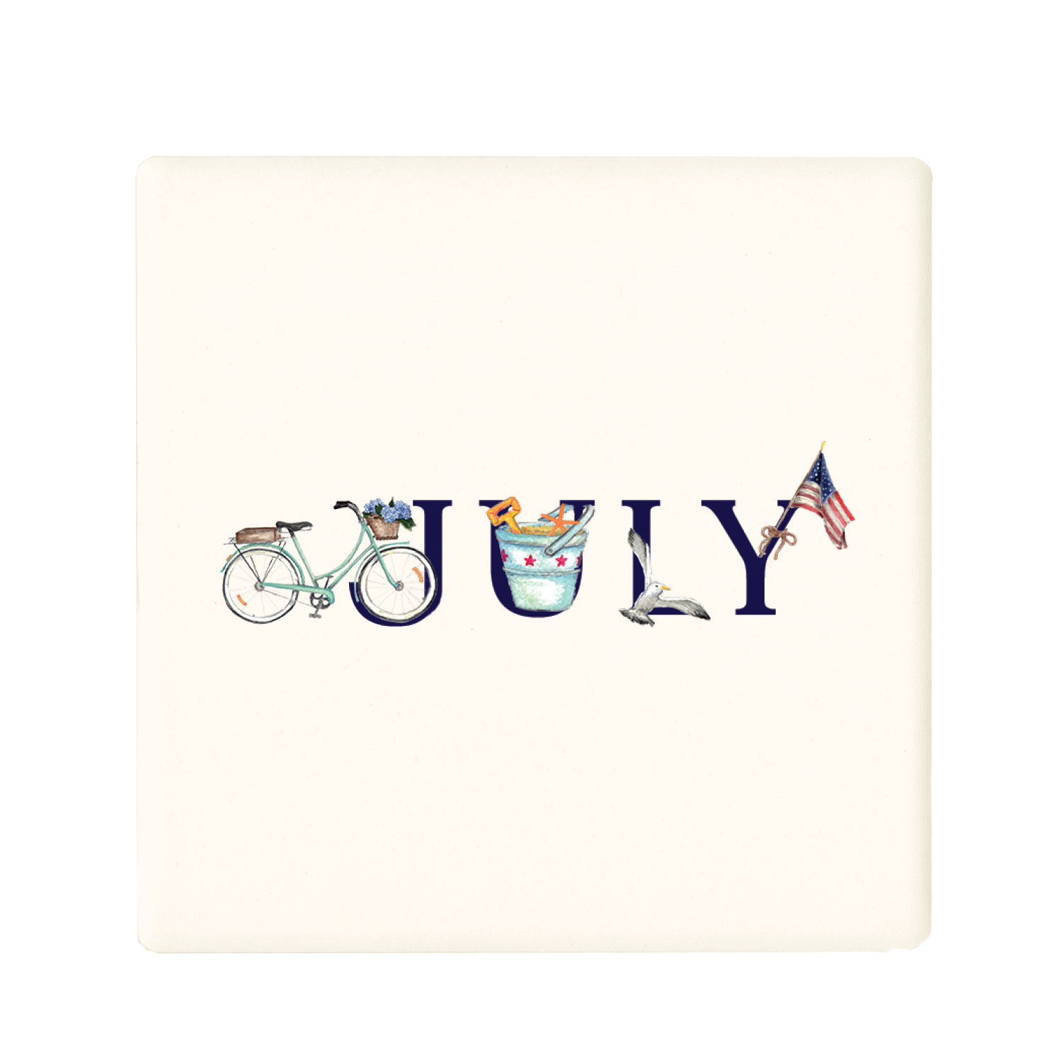 july illu-stated coaster
