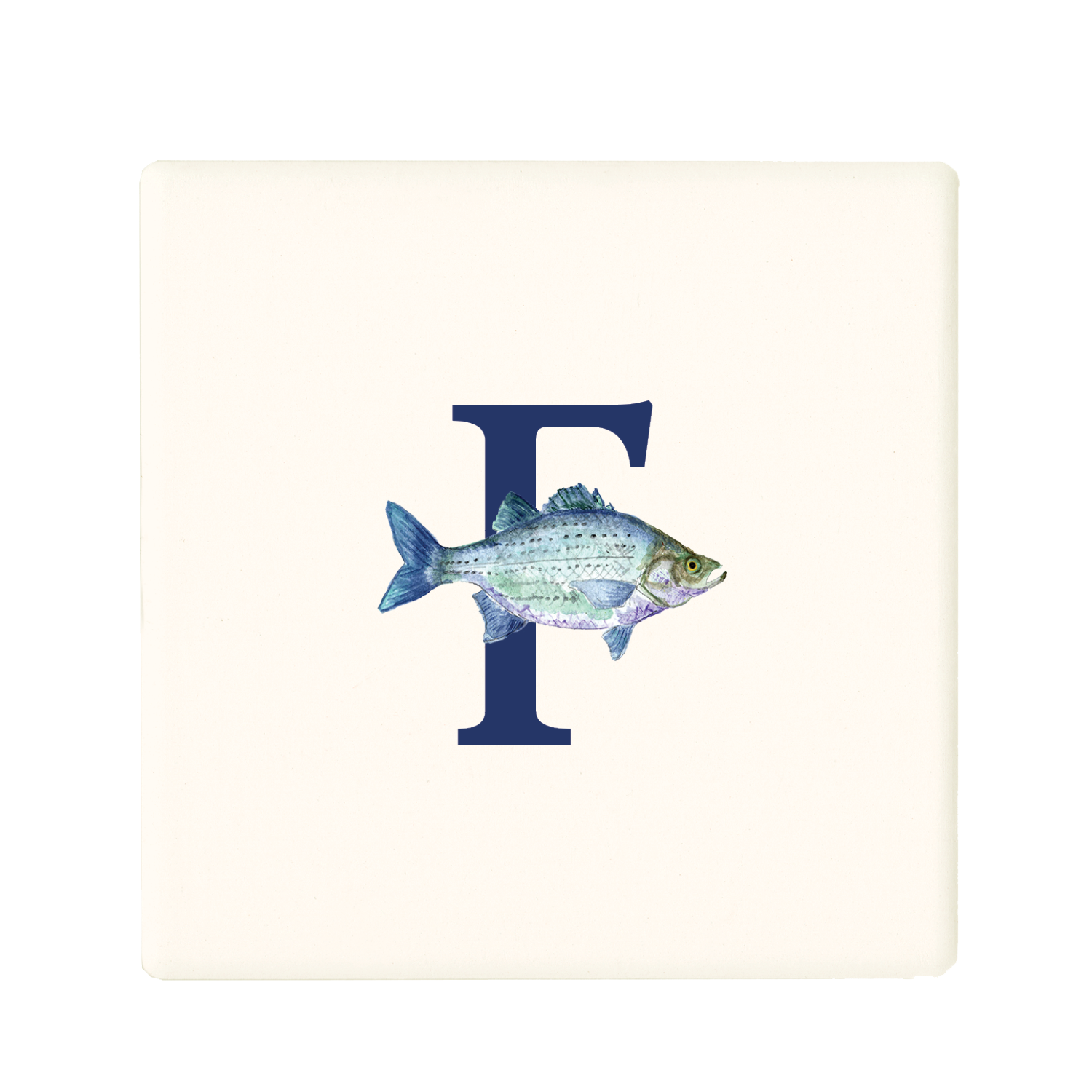nautical alphabet - F coaster