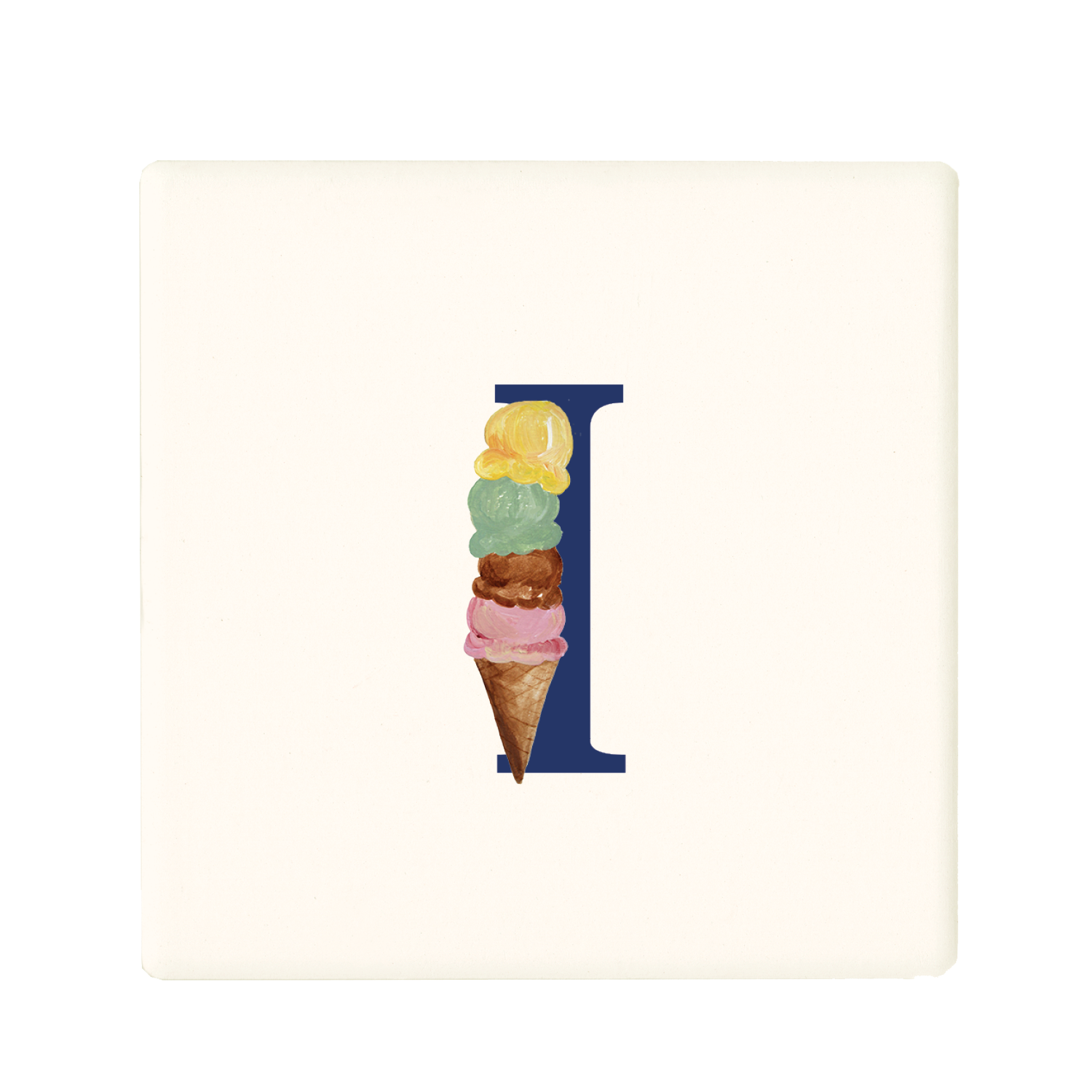 nautical alphabet - I coaster