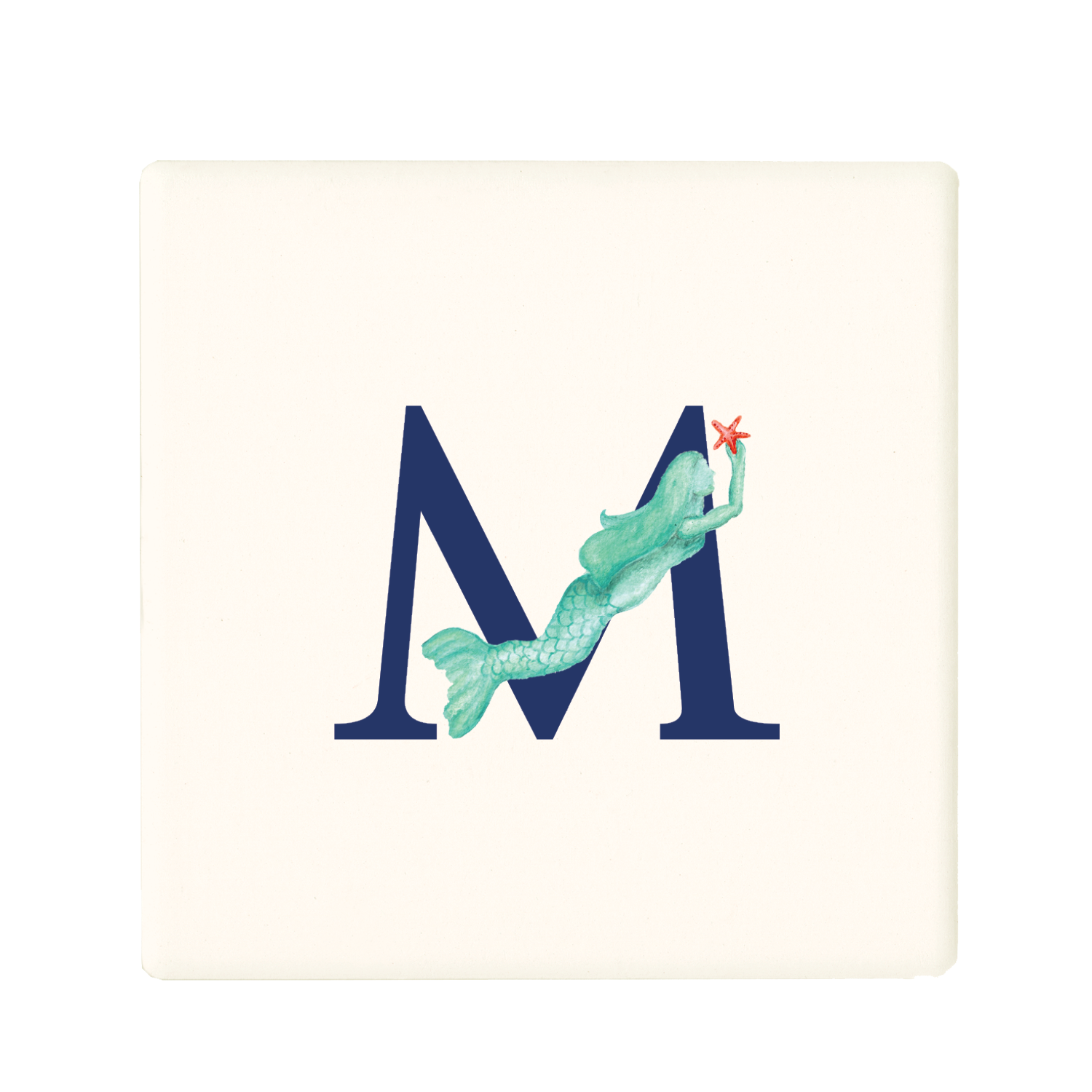 nautical alphabet - M coaster