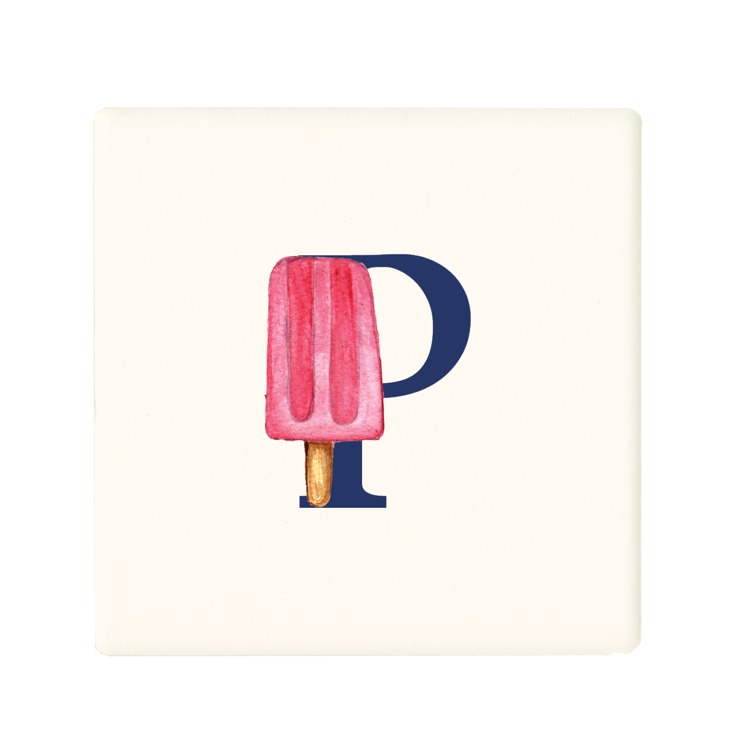 nautical alphabet - P coaster