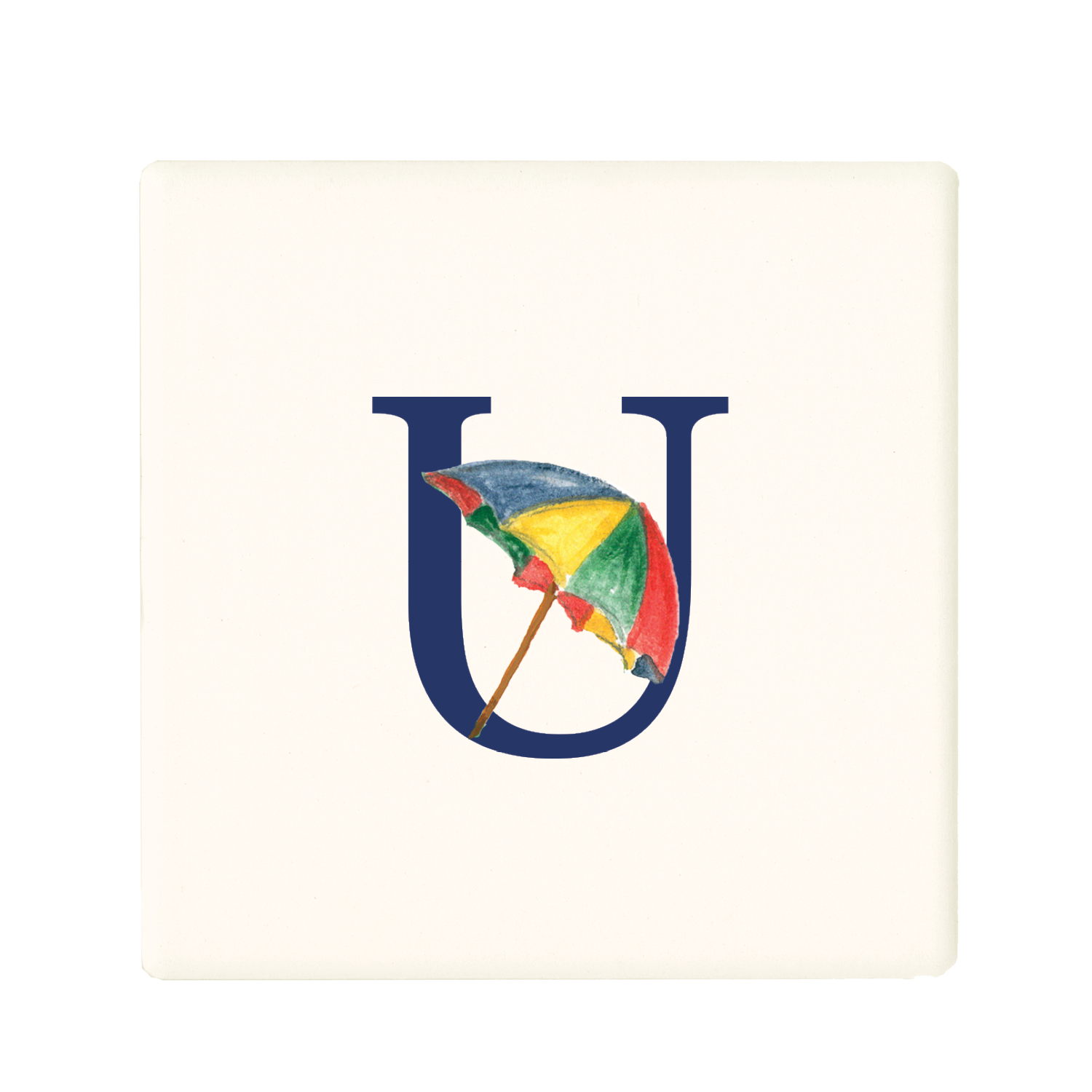nautical alphabet - U coaster