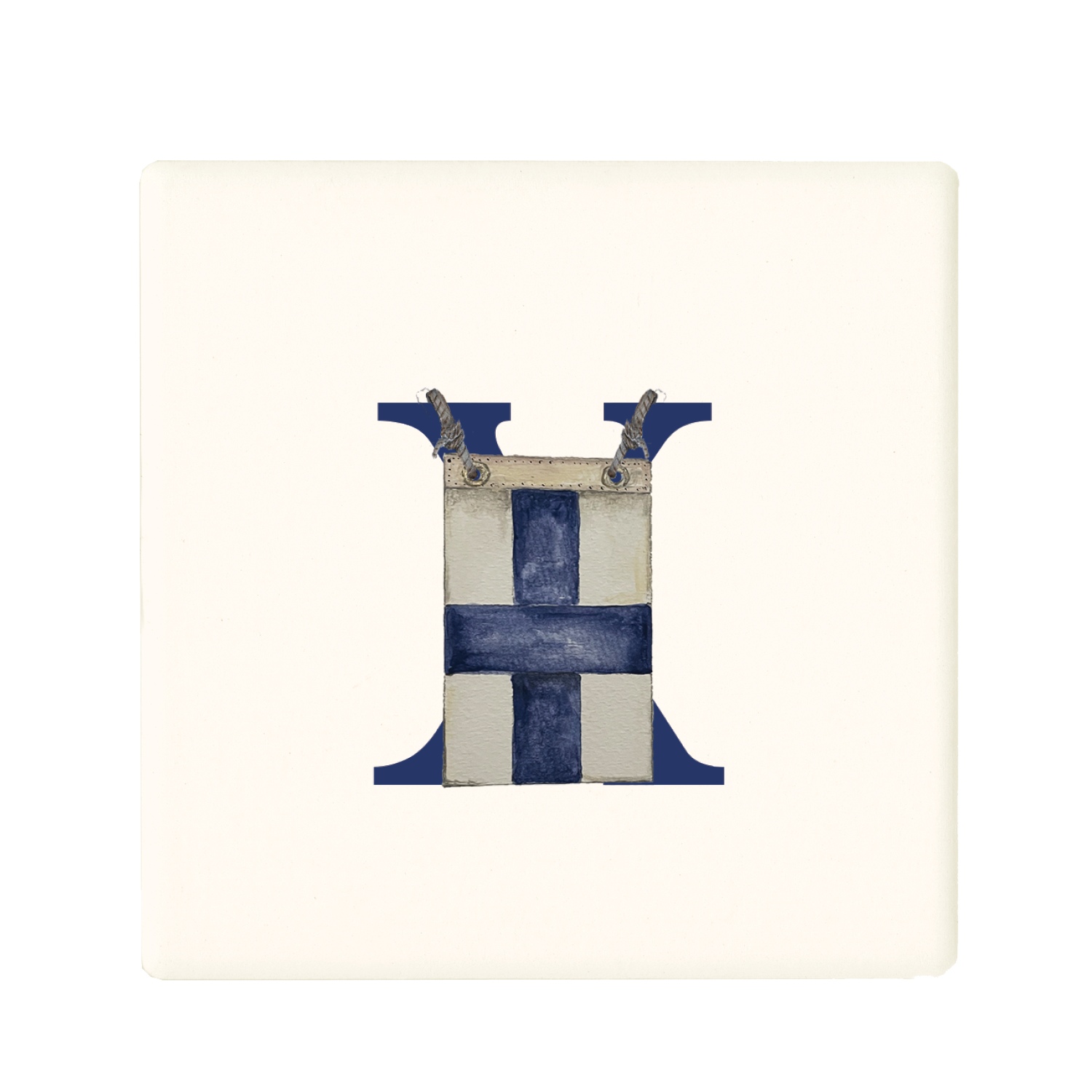nautical alphabet - X coaster