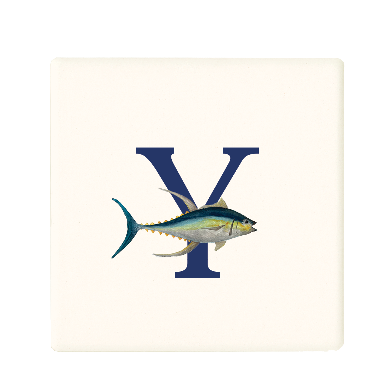 nautical alphabet - Y coaster