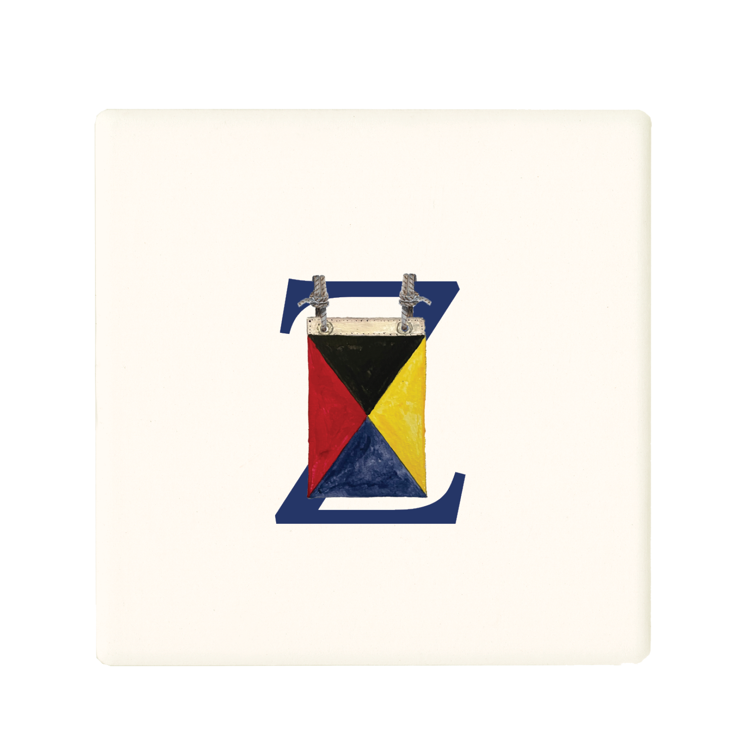 nautical alphabet - Z coaster